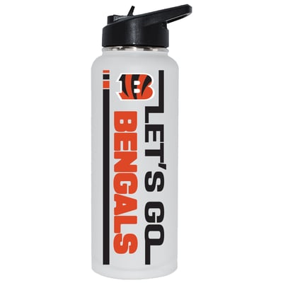Cincinnati Bengals The Memory Company Let's Go 34oz. Stainless Steel Quencher Bottle