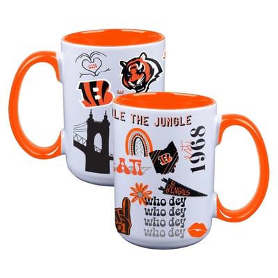Cincinnati Bengals The Memory Company Two-Piece 15oz. Loco Coffee Mug Set