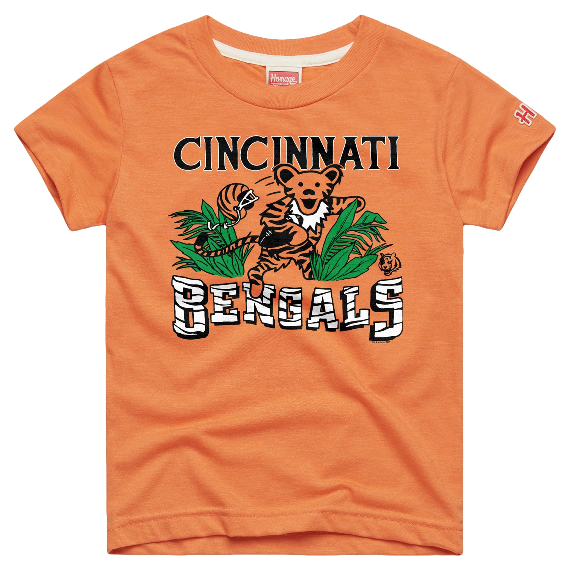 T-shirt orange pour tout-petit Cincinnati Bengals NFL x Grateful Dead Tri-Blend