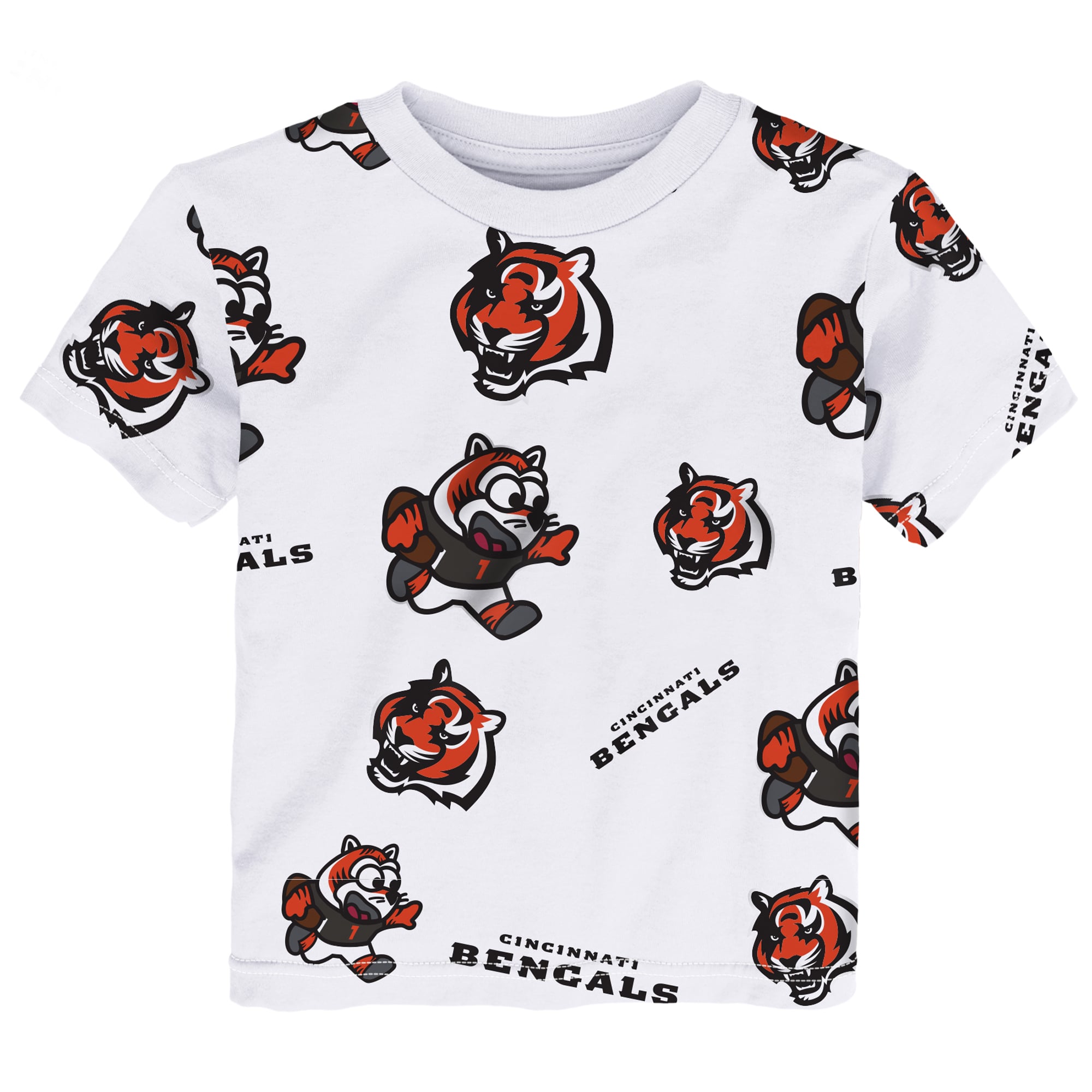 Toddler Outerstuff White Cincinnati Bengals Mascot Play T-Shirt