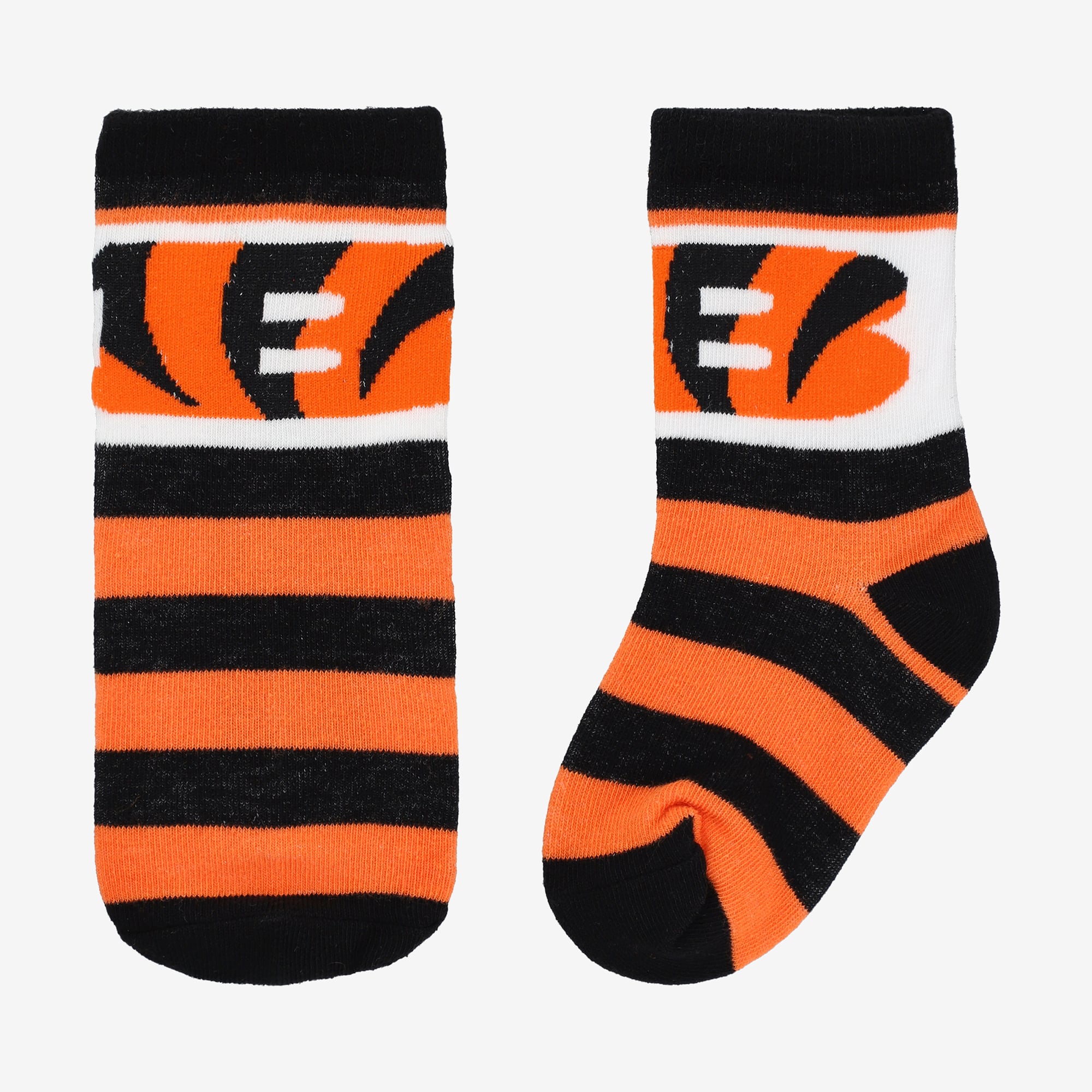 Chaussettes noires à blocs de rugby des Bengals de Cincinnati pour tout-petits