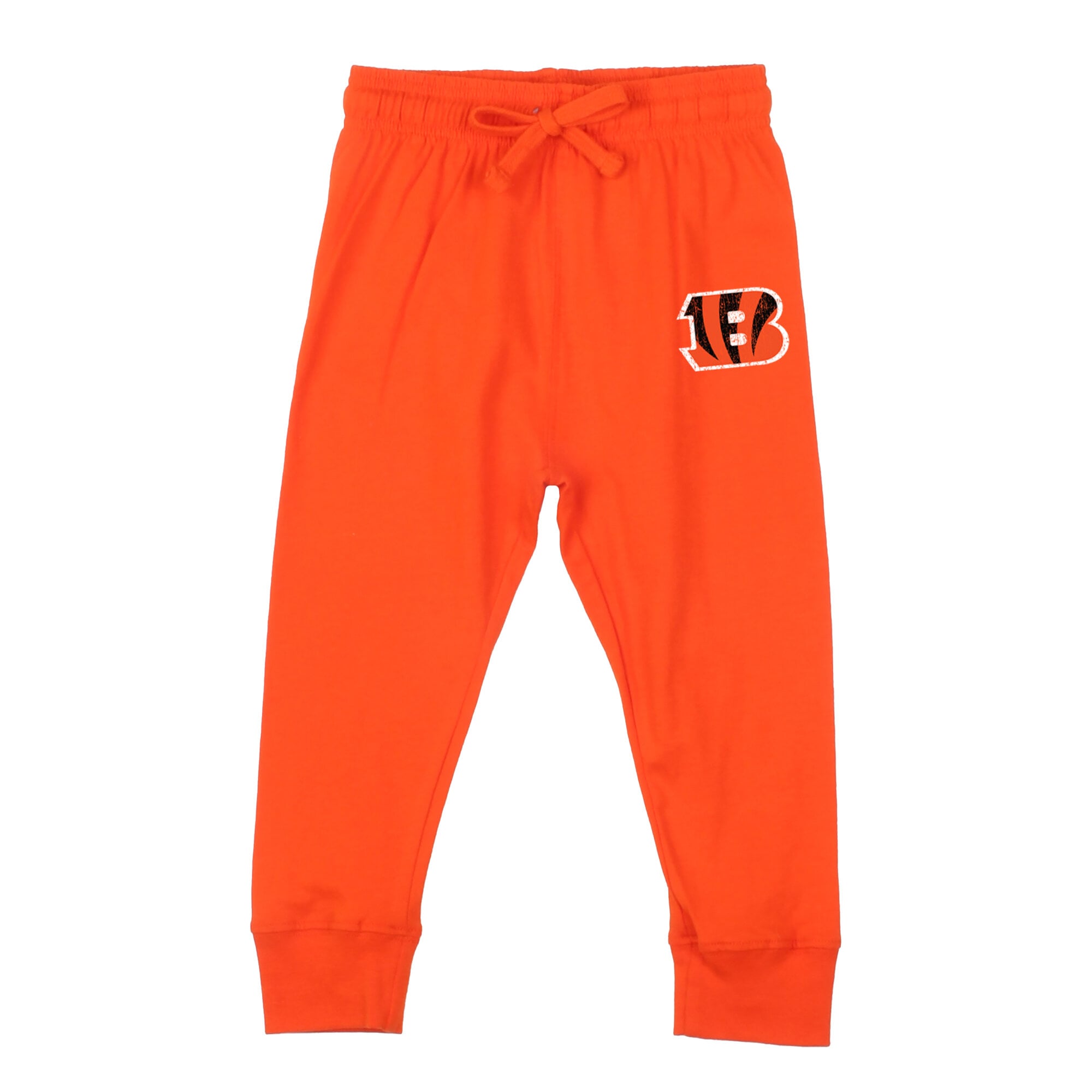 Toddler Wes & Willy Heather Gray/Orange Cincinnati Bengals Henley Hoodie Sweatpants Set