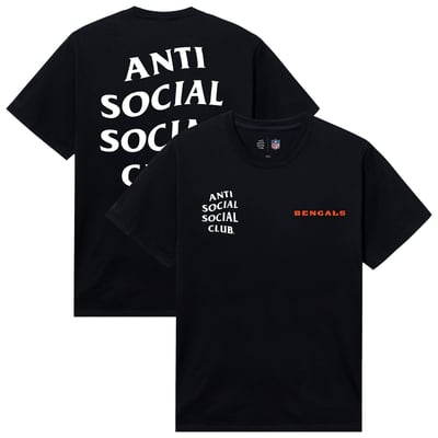 Cincinnati Bengals AntiSocialSocialClub x NFL Unisex Snap T-Shirt - Black