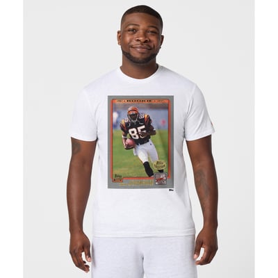 Chad Johnson Cincinnati Bengals Homage Unisex NFL Topps Trading Card Tri-Blend T-Shirt - Ash