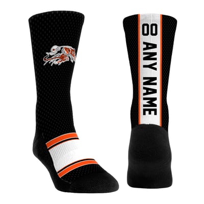  Cincinnati Bengals Rock Em Unisex Throwback Jersey Custom Crew Socks - Black