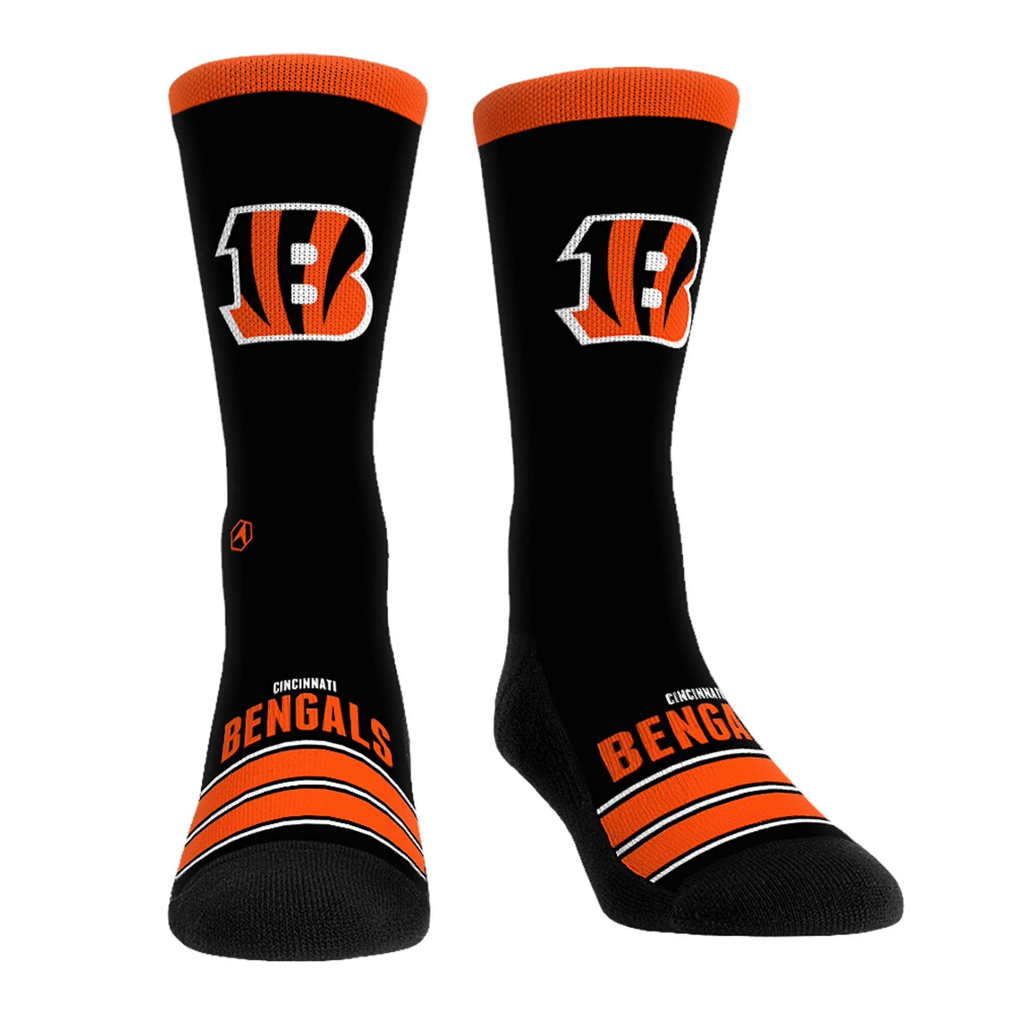 Chaussettes unisexes Rock Em Orange Cincinnati Bengals à rayures pour les matchs