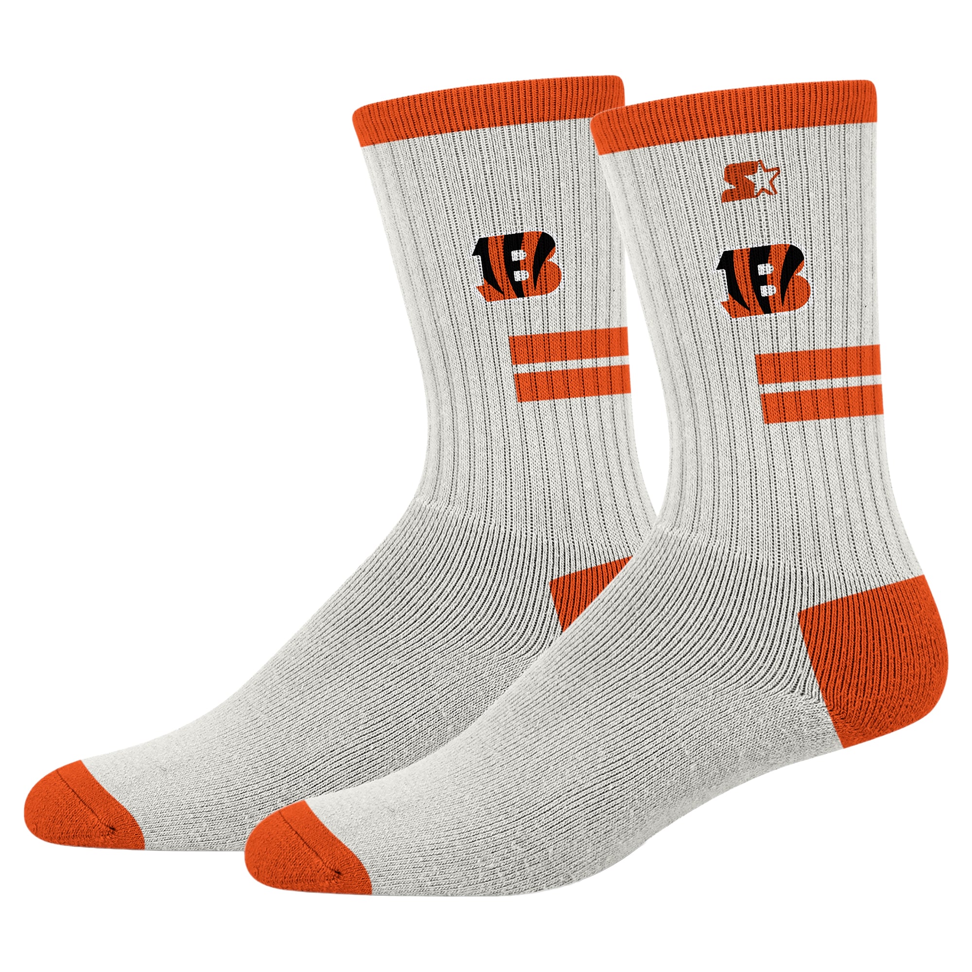 Chaussettes montantes unisexe Starter Cream Cincinnati Bengals Premiere rembourrées