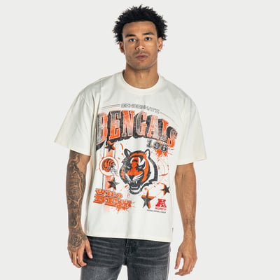 Cincinnati Bengals The Wild Collective Unisex Oversized Graphic Streetwear T-Shirt - Cream
