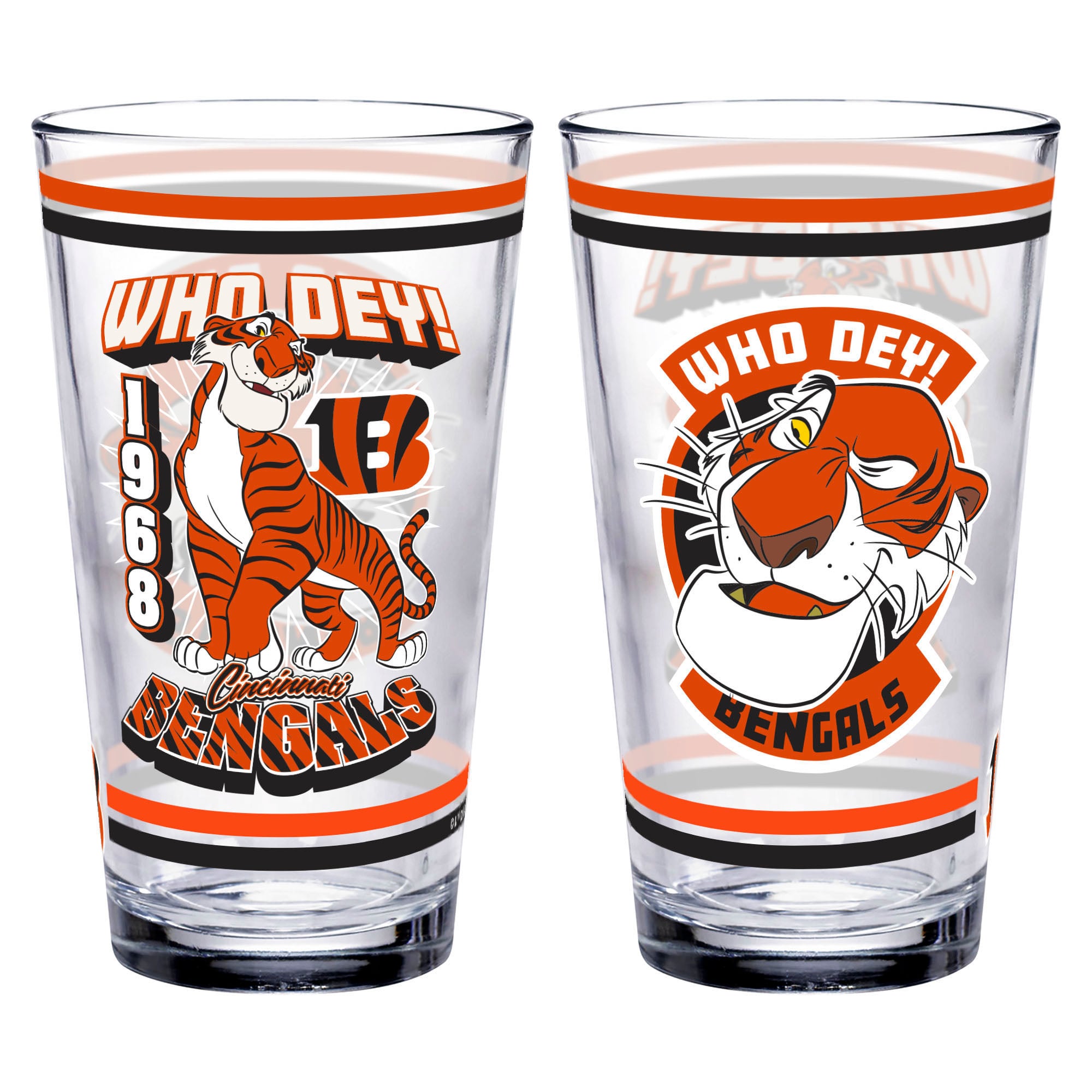 Verre à pinte WinCraft Cincinnati Bengals Disney x NFL Shere Khan 473 ml (16 oz).