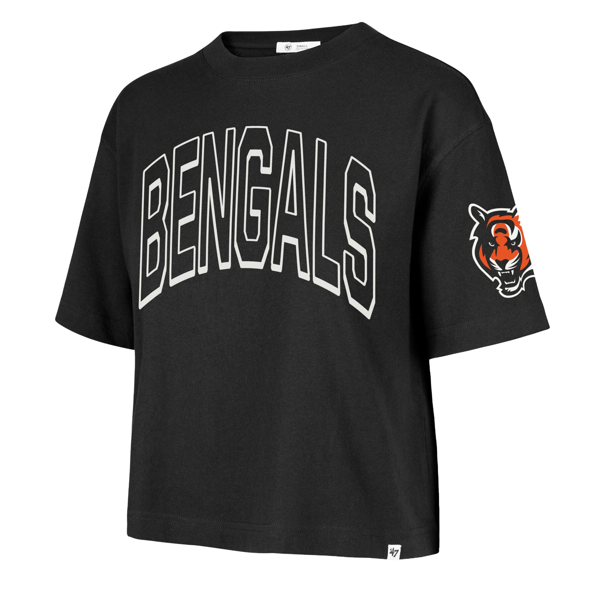 Women's '47 Black Cincinnati Bengals Call Out Reed City T-Shirt