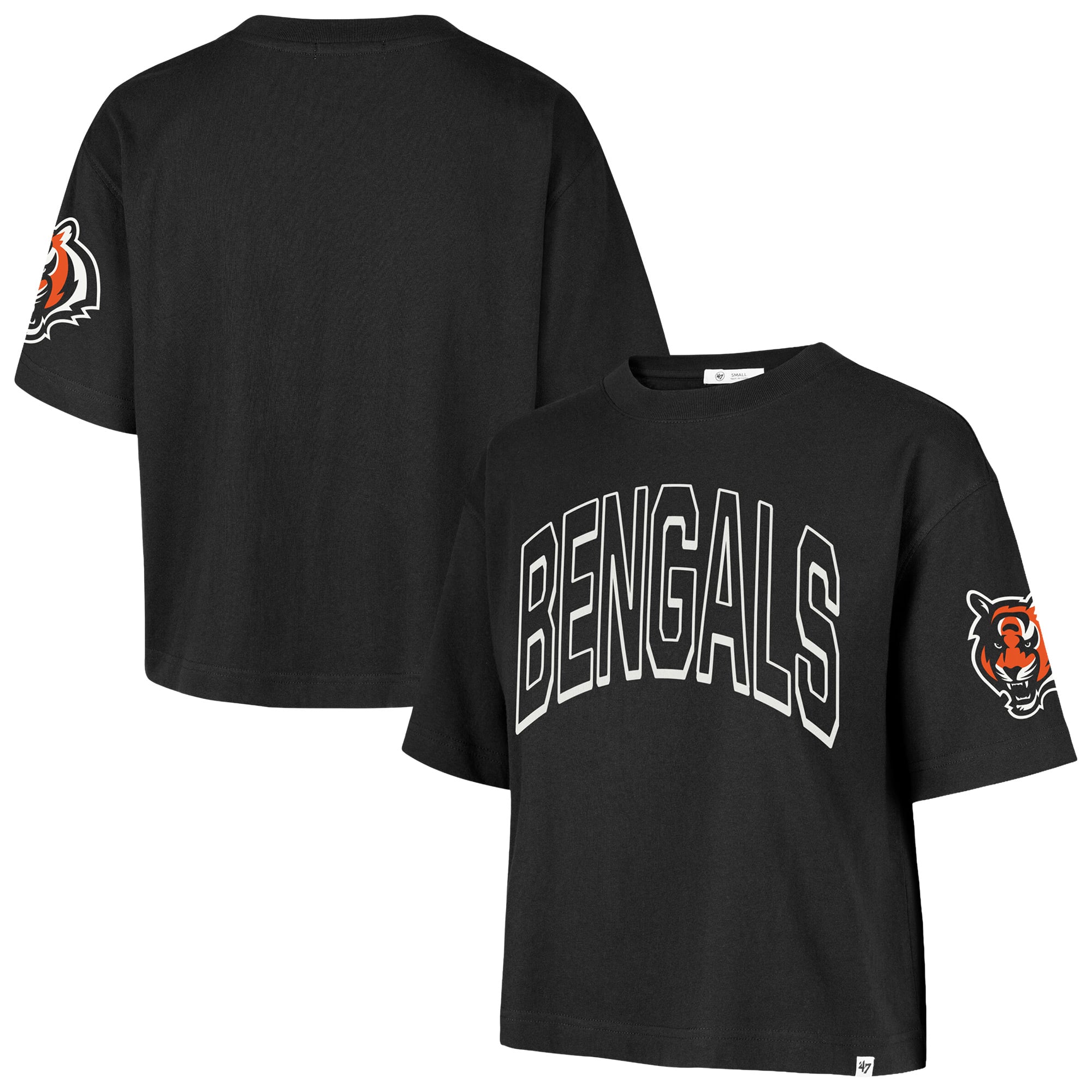 Women's '47 Black Cincinnati Bengals Call Out Reed City T-Shirt