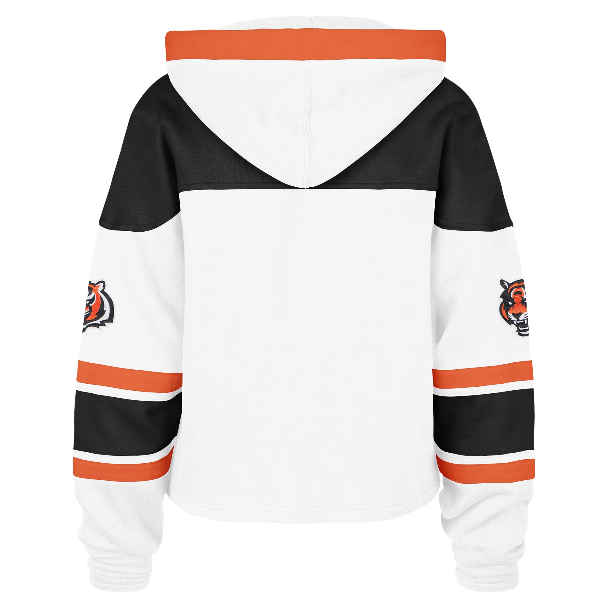 Sweat à capuche blanc pour femme '47 Cincinnati Bengals Cut Thru Superior Lacer