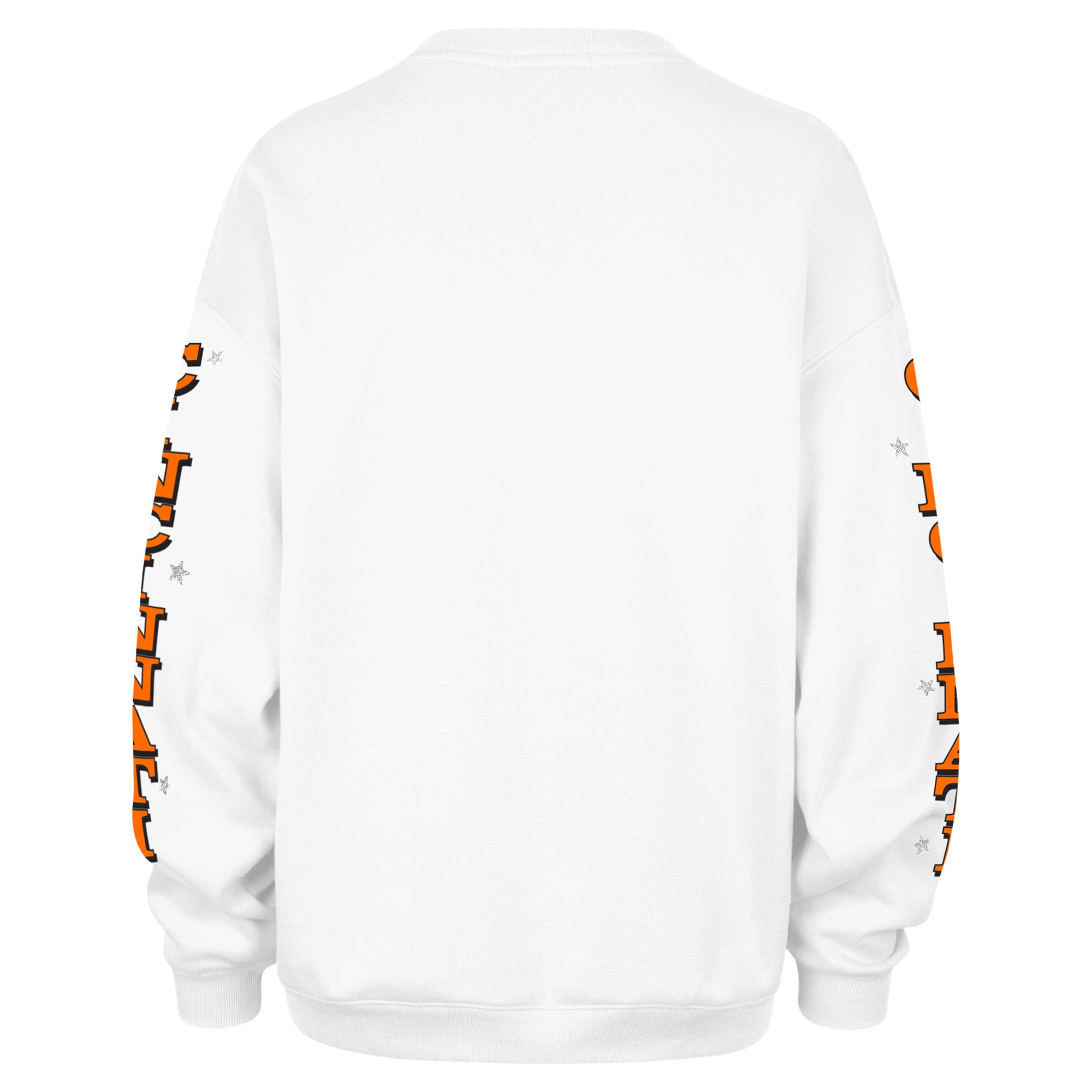 Women's '47 White Cincinnati Bengals Thunderous Oversized Fleece Sweatshirt