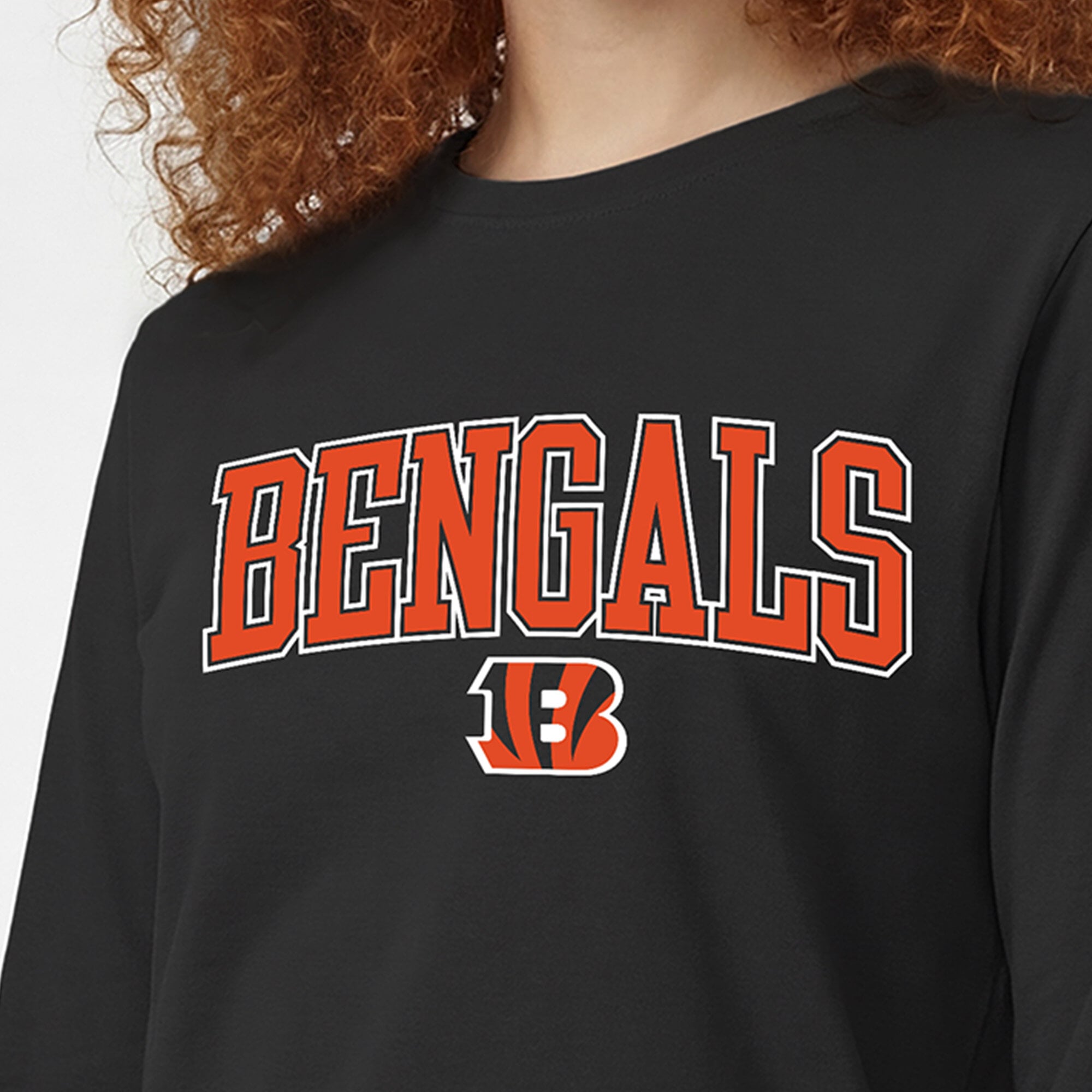 Women's Champion Black Cincinnati Bengals Core Logo Long Sleeve T-Shirt