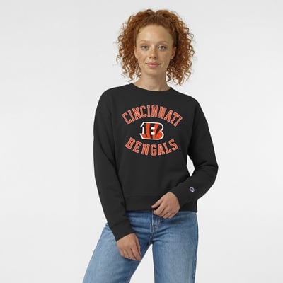  Cincinnati Bengals Champion Women's Heart & Soul Powerblend Sweatshirt - Black