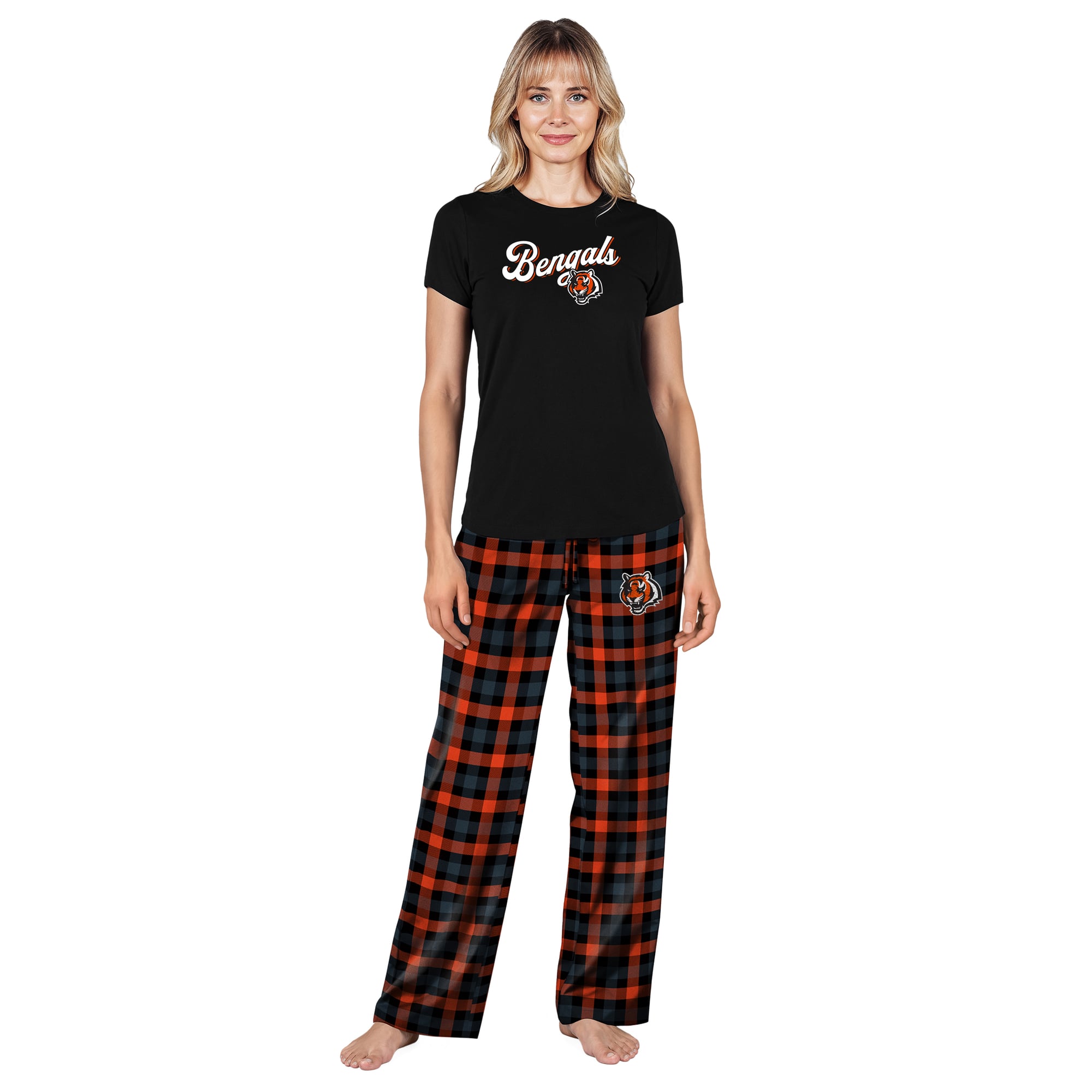 Ensemble de nuit Highland noir Cincinnati Bengals Concepts Sport pour femmes