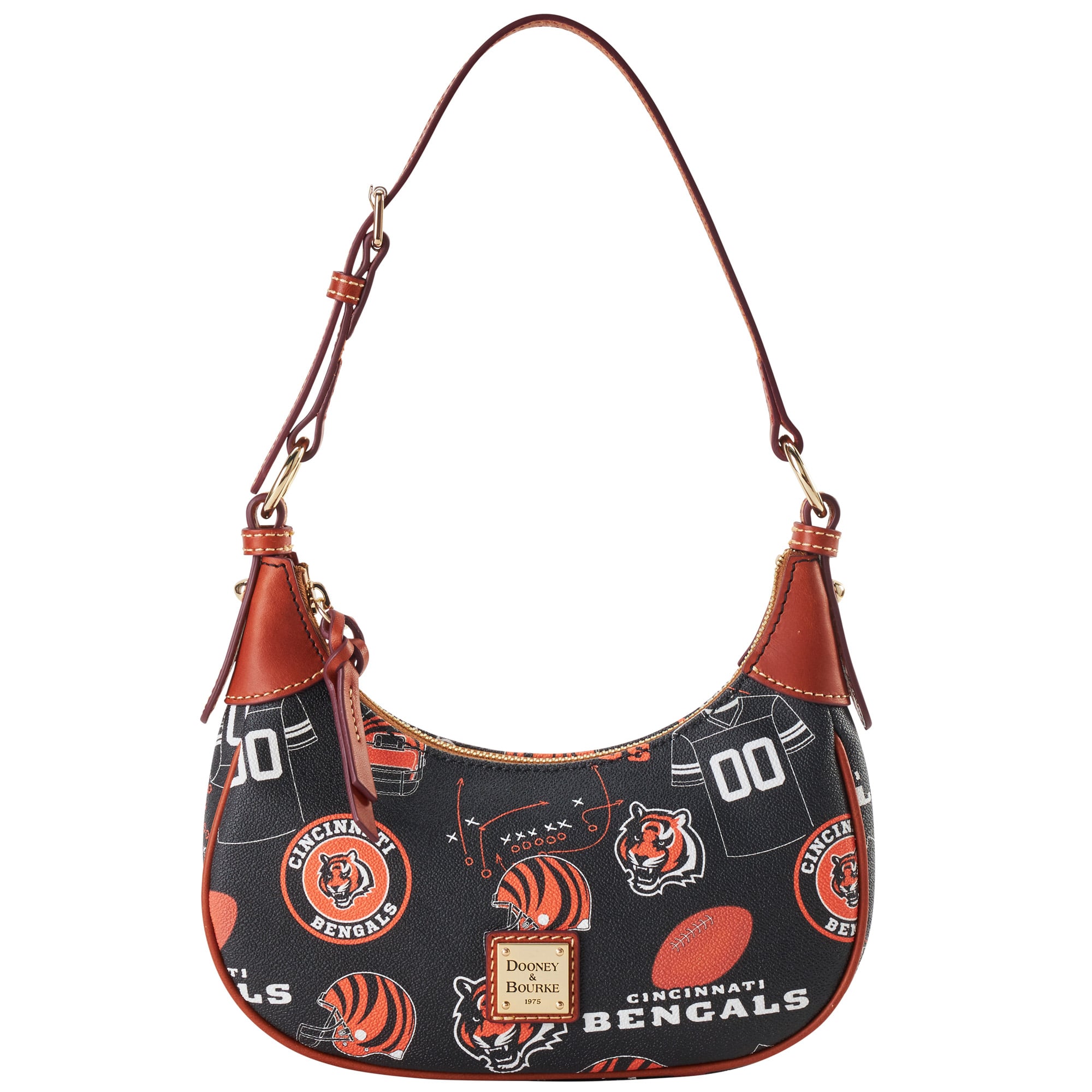 Sac à bandoulière souple Dooney & Bourke Cincinnati Bengals pour femme