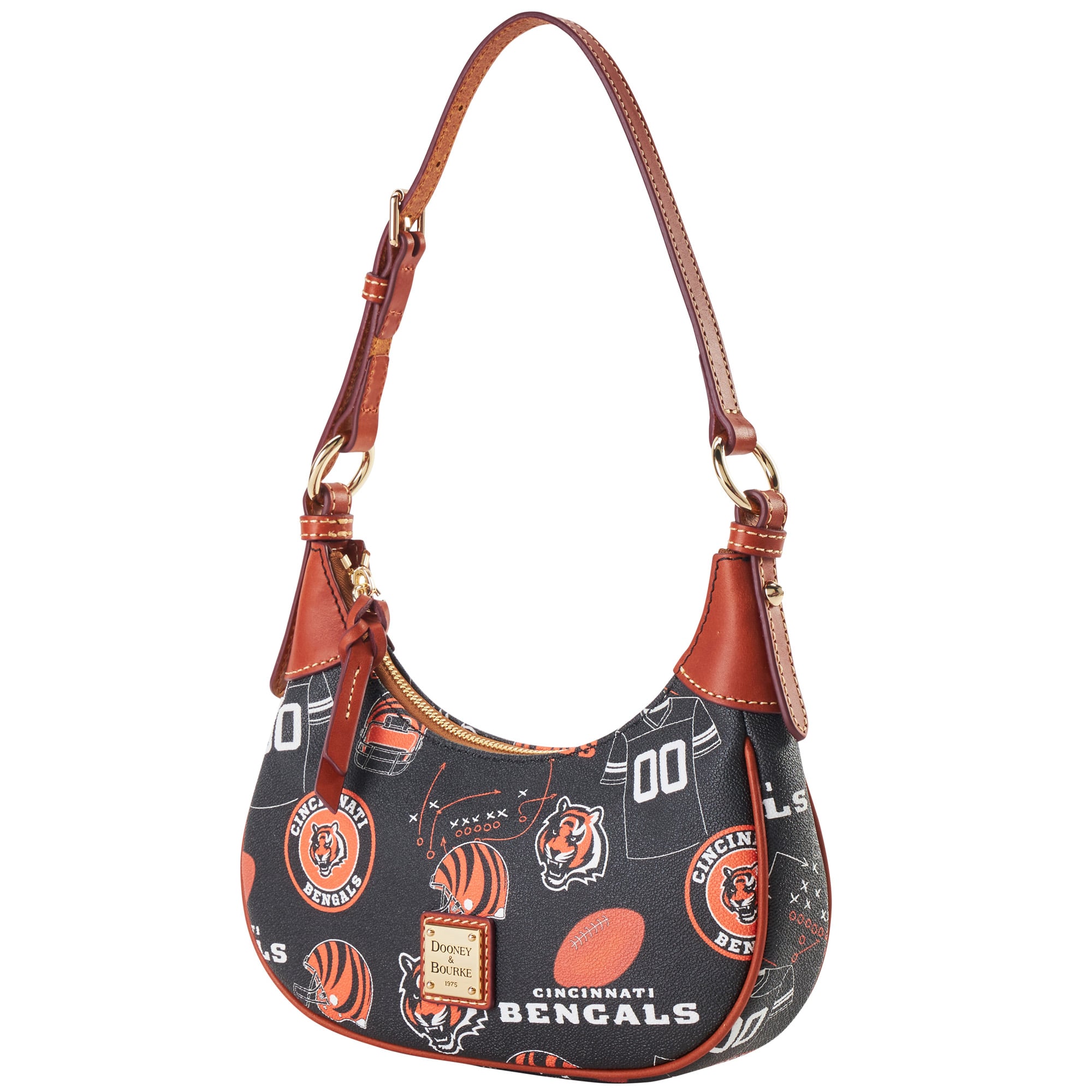 Sac à bandoulière souple Dooney & Bourke Cincinnati Bengals pour femme