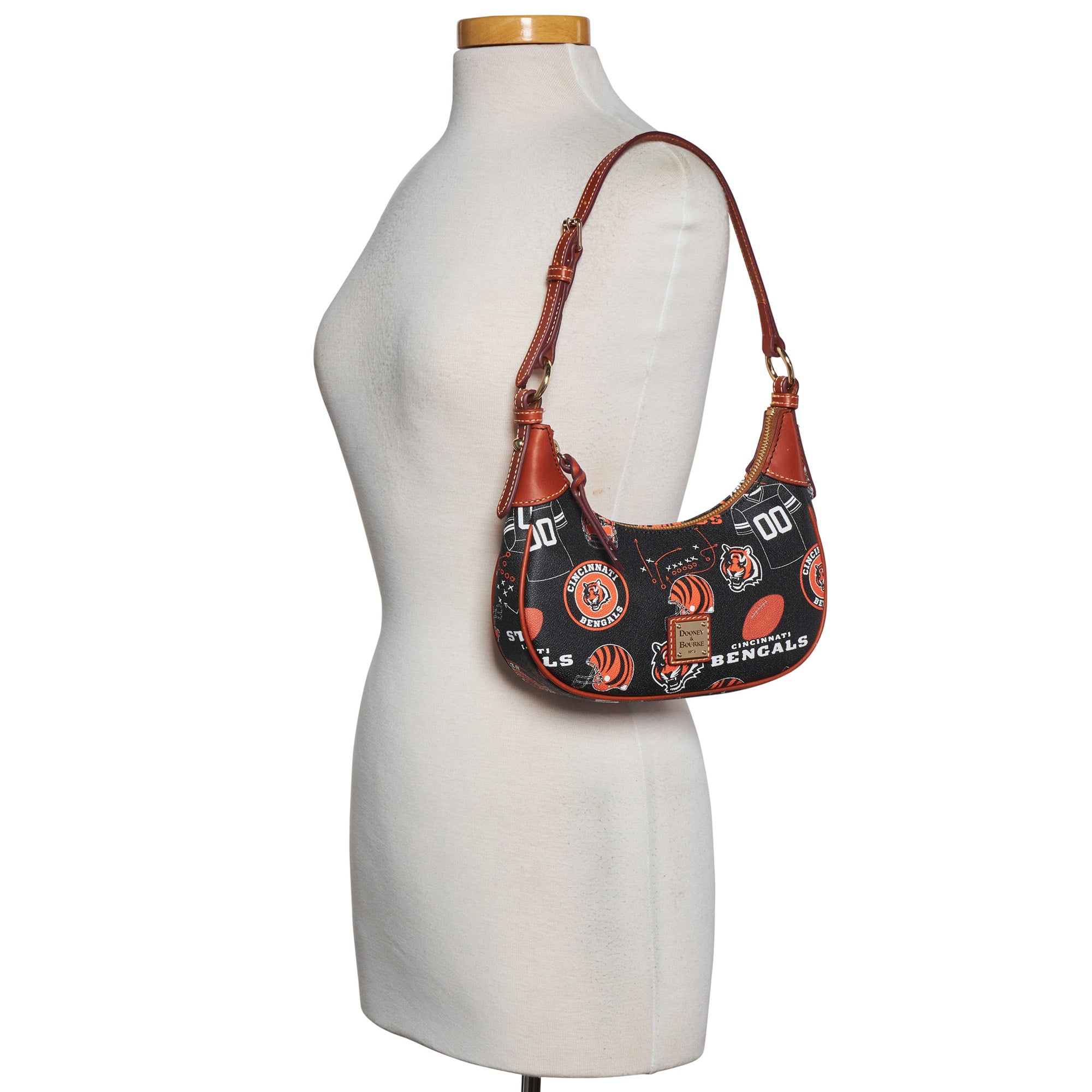 Sac à bandoulière souple Dooney & Bourke Cincinnati Bengals pour femme