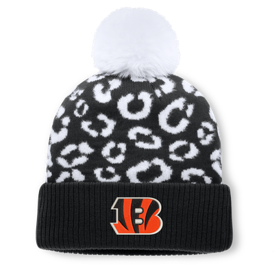 Cincinnati Bengals Fanatics Women's Blur Cuffed Knit Hat with Pom - Black