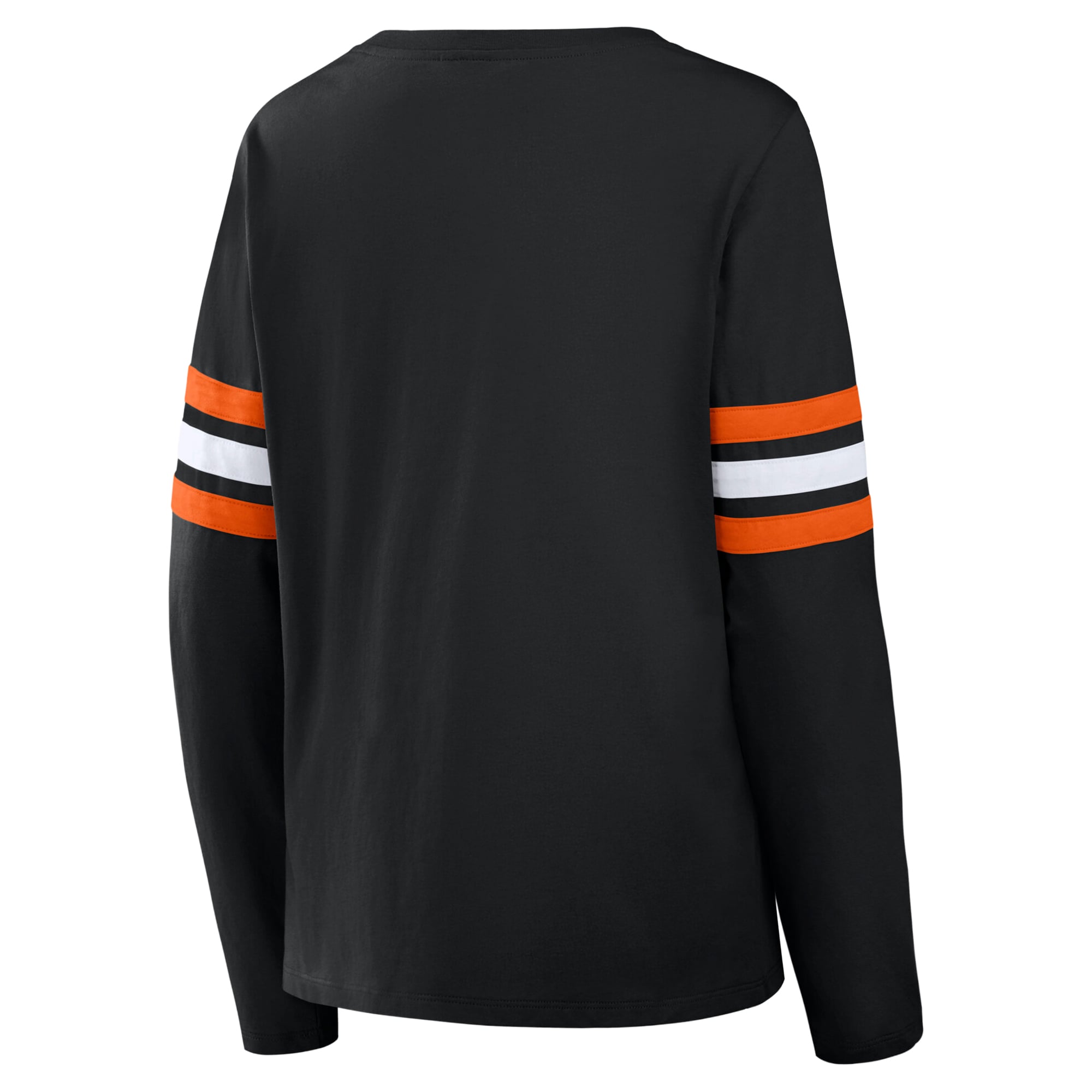 T-shirt à manches longues lacets Fanatics noir et orange pour femmes, Cincinnati Bengals, grandes tailles, couvrant facile porter