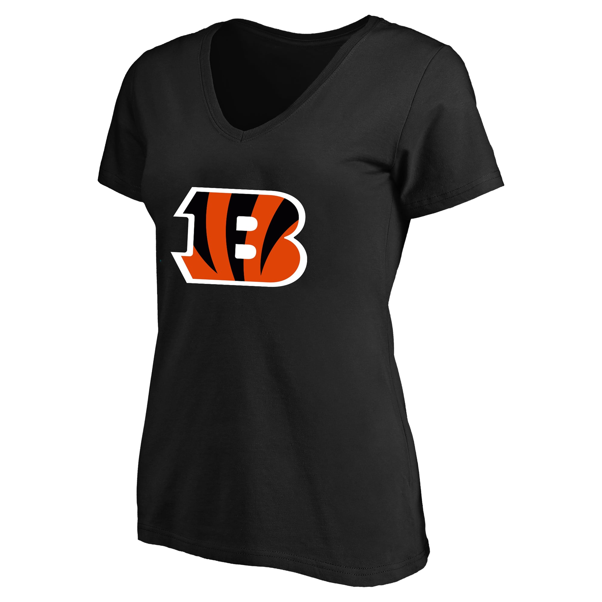 T-shirt à col en V noir Ja'Marr Chase des Bengals de Cincinnati, grande taille, avec nom et numéro, pour femmes (Fanatics)