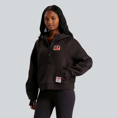  Cincinnati Bengals lululemon Women's Scuba Oversized Half-Zip Hoodie - Black