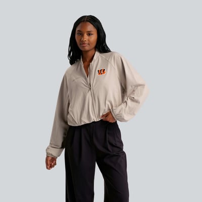  Cincinnati Bengals lululemon Women's  Breezily Full-Zip Bomber Jacket - Downtown Tan