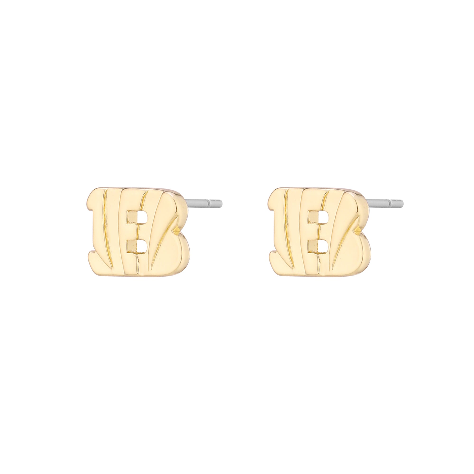 Boucles d'oreilles puces pour femmes LUV AJ Gold avec logo des Bengals de Cincinnati