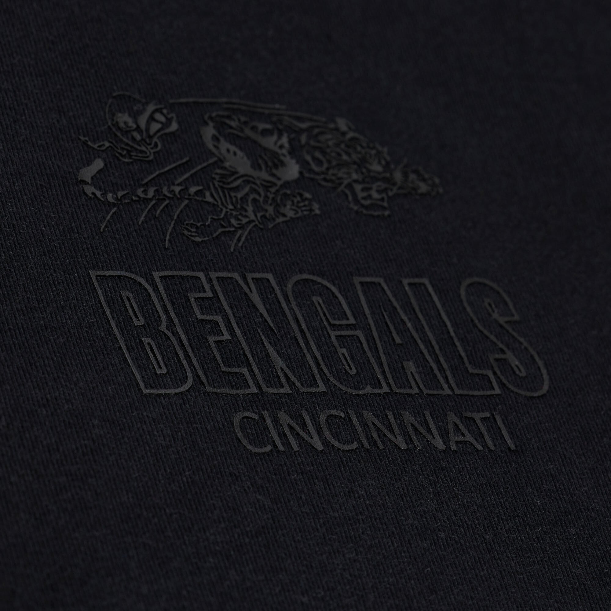 Women's Mitchell & Ness Cincinnati Bengals Core Essentials Micro Logo Boxy Crop T-Shirt