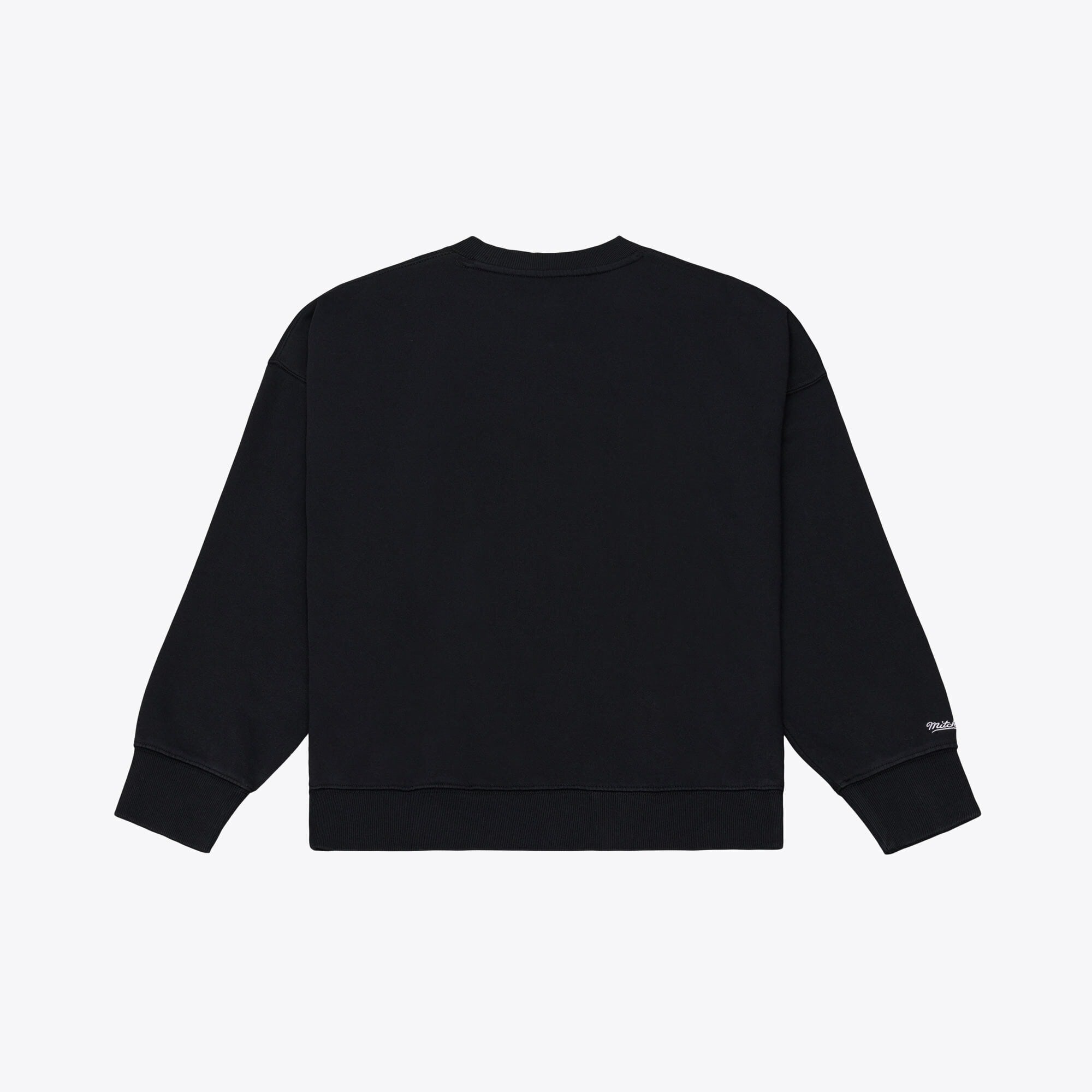Women's Mitchell & Ness Black Cincinnati Bengals Core Essentials Micro Logo Fleece Sweatshirt