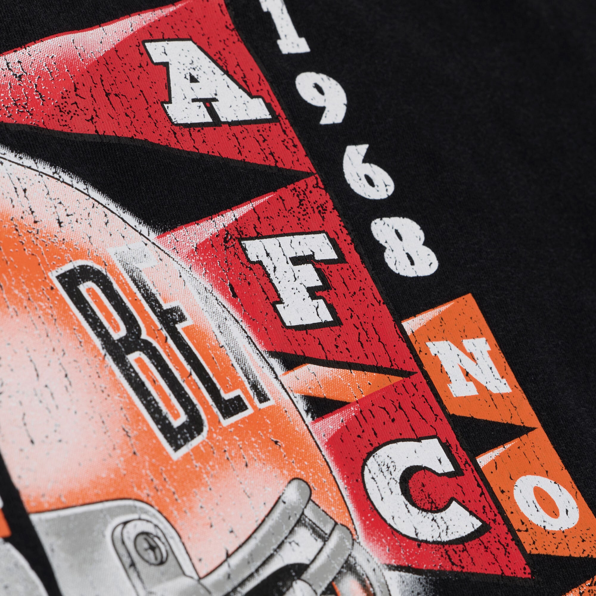 Women's Mitchell & Ness Black Cincinnati Bengals Street Graphic Boxy Cropped T-Shirt
