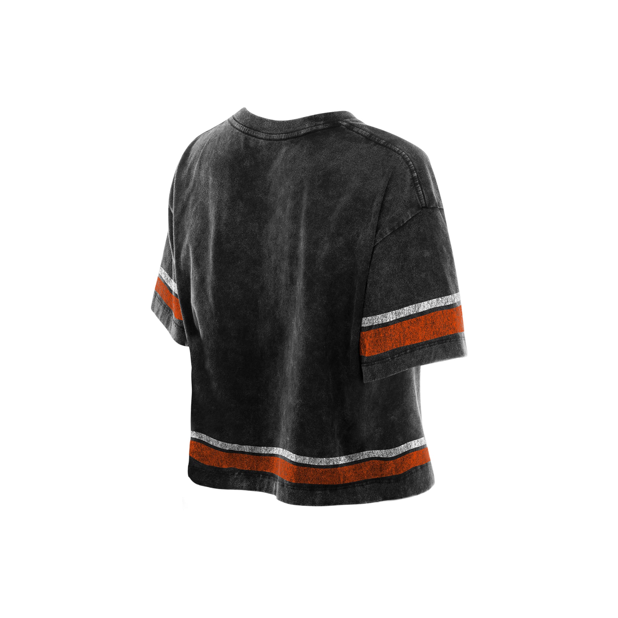 Women's New Era Black Cincinnati Bengals Lifestyle Mineral Wash Boxy Cropped T-Shirt