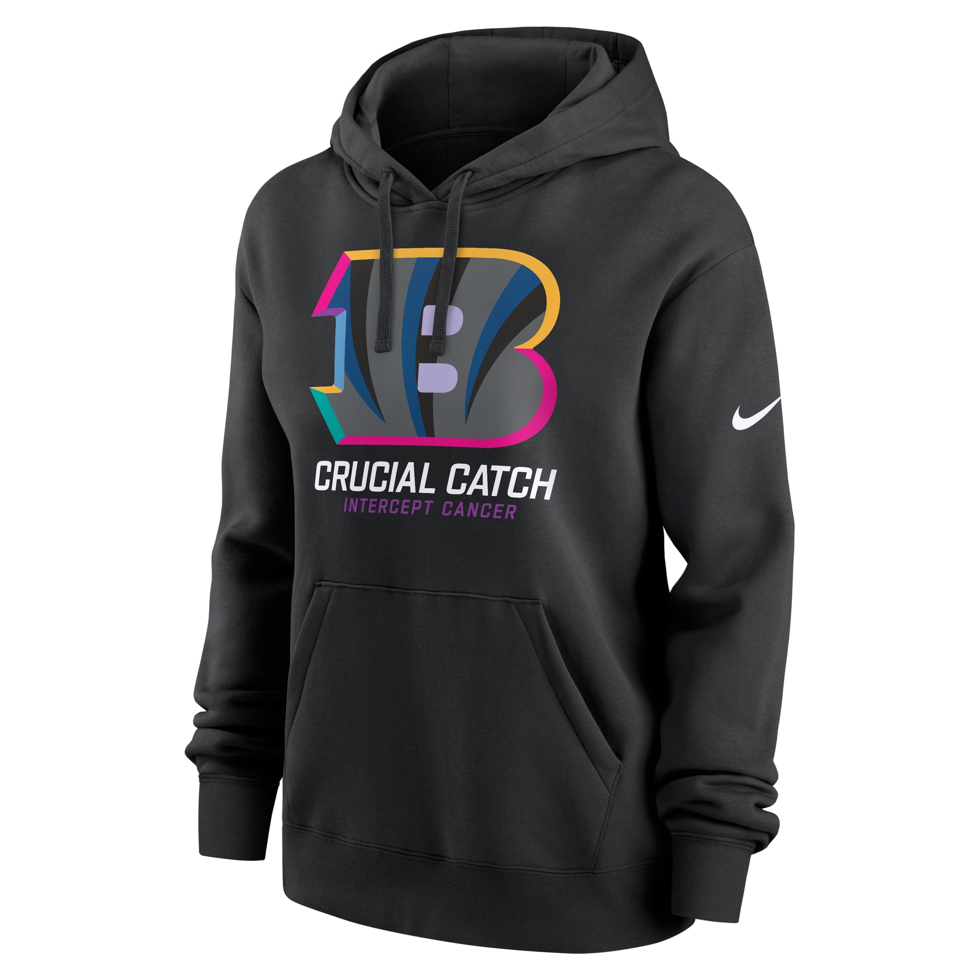 Women's Nike  Black Cincinnati Bengals 2024 NFL Crucial Catch Club Pullover Hoodie