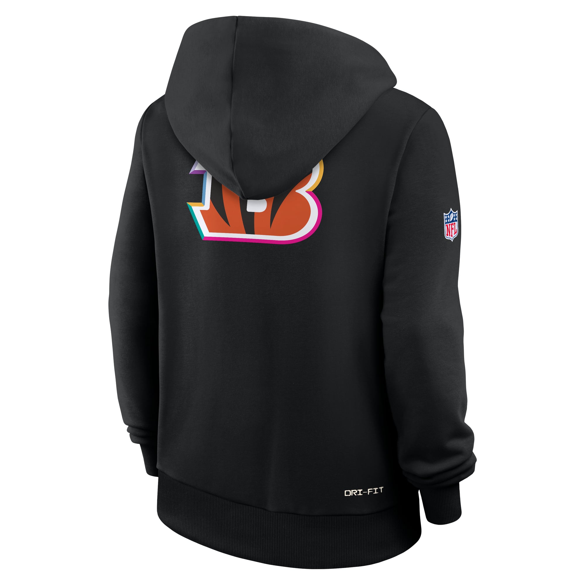 Sweat à capuche Nike noir pour femme Cincinnati Bengals NFL Crucial Catch 2025 Sideline Dri-FIT