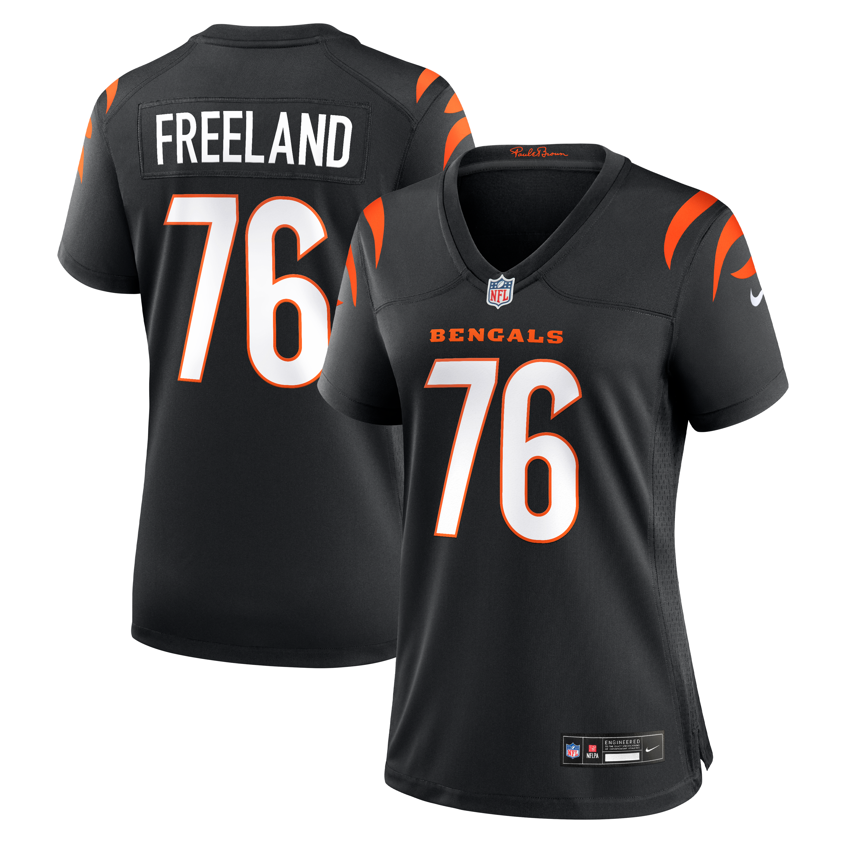 Maillot de match Nike Blake Freeland noir pour femme, équipe des Bengals Cincinnati