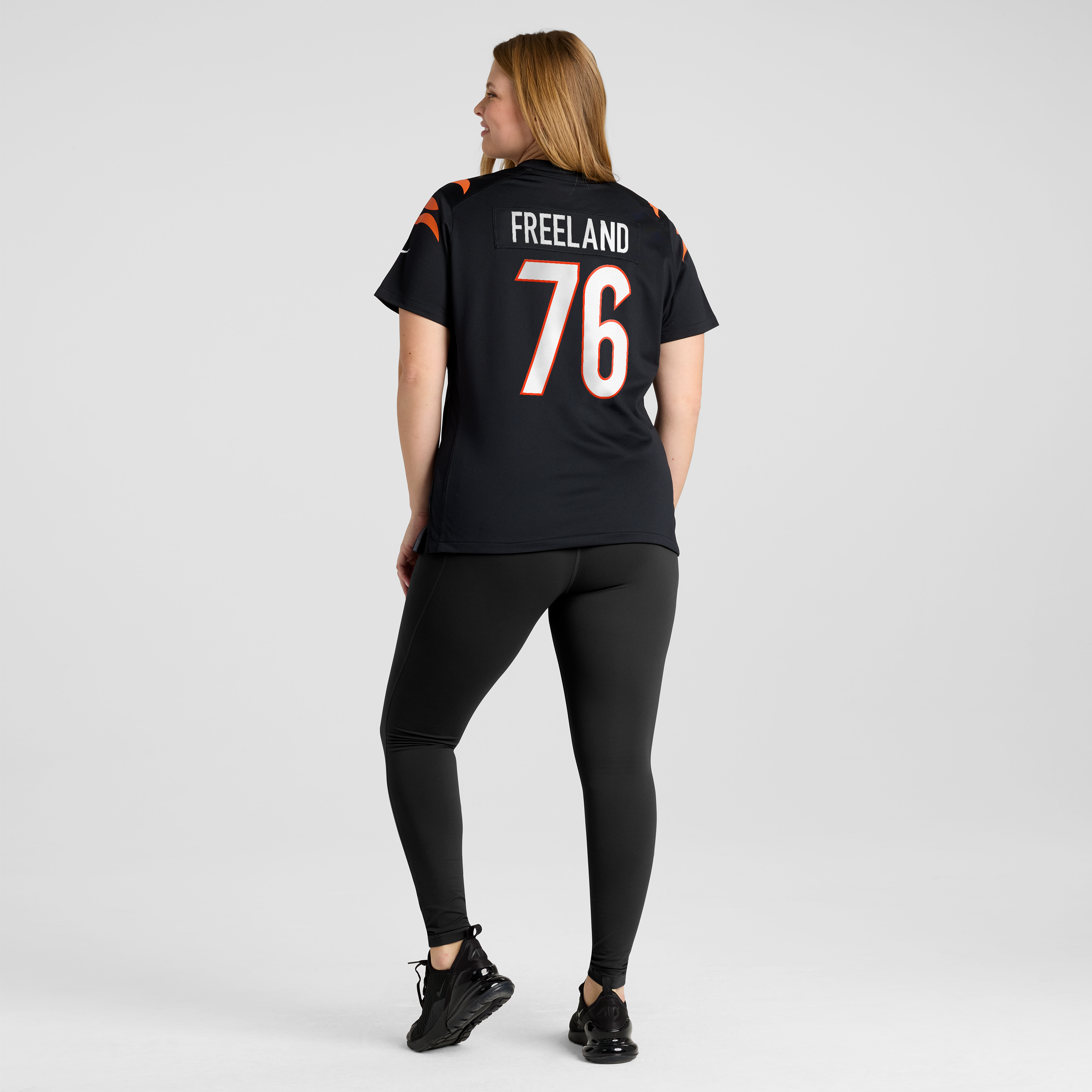 Maillot de match Nike Blake Freeland noir pour femme, équipe des Bengals Cincinnati