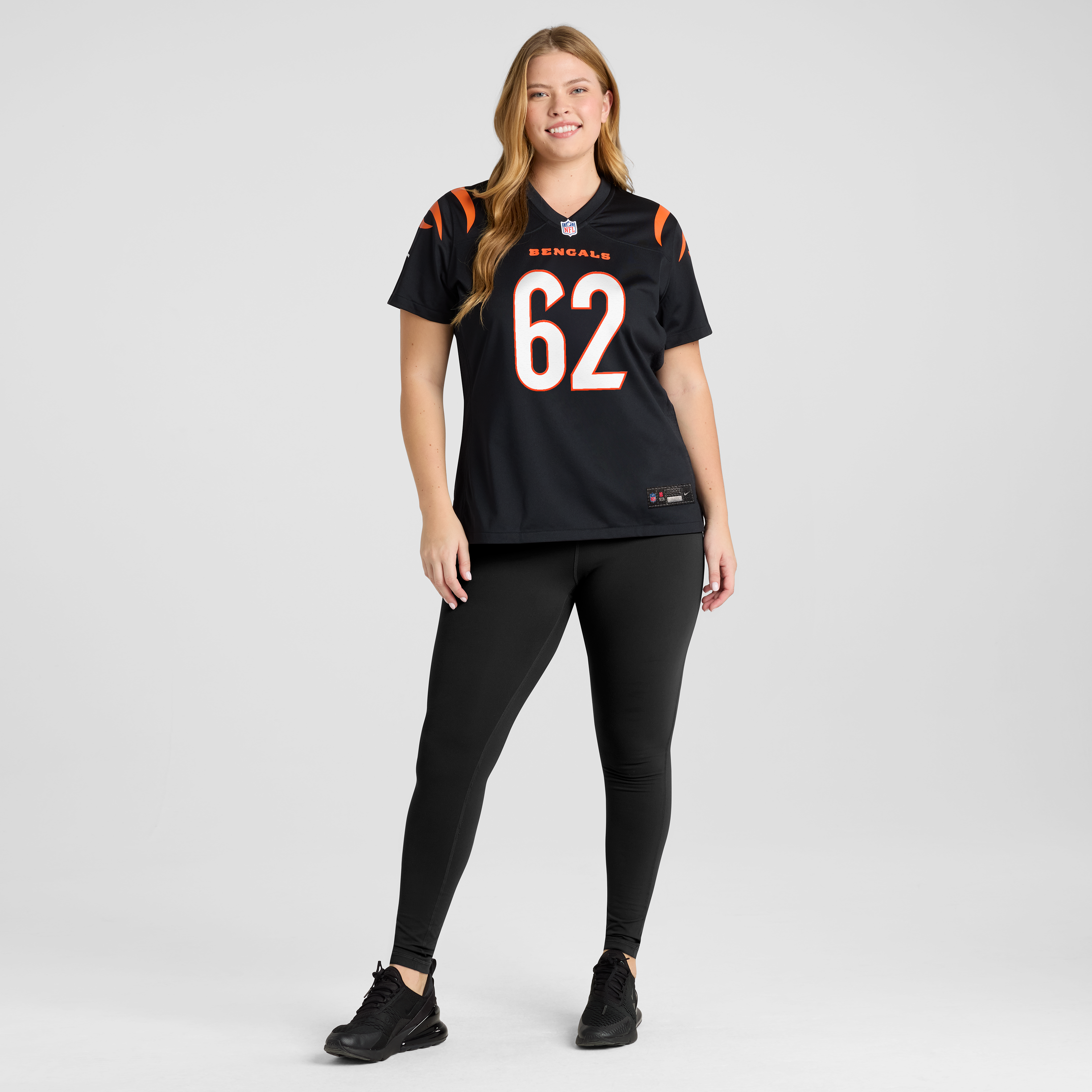 Maillot de match Nike Brian Parker II noir pour femme, équipe des Bengals Cincinnati