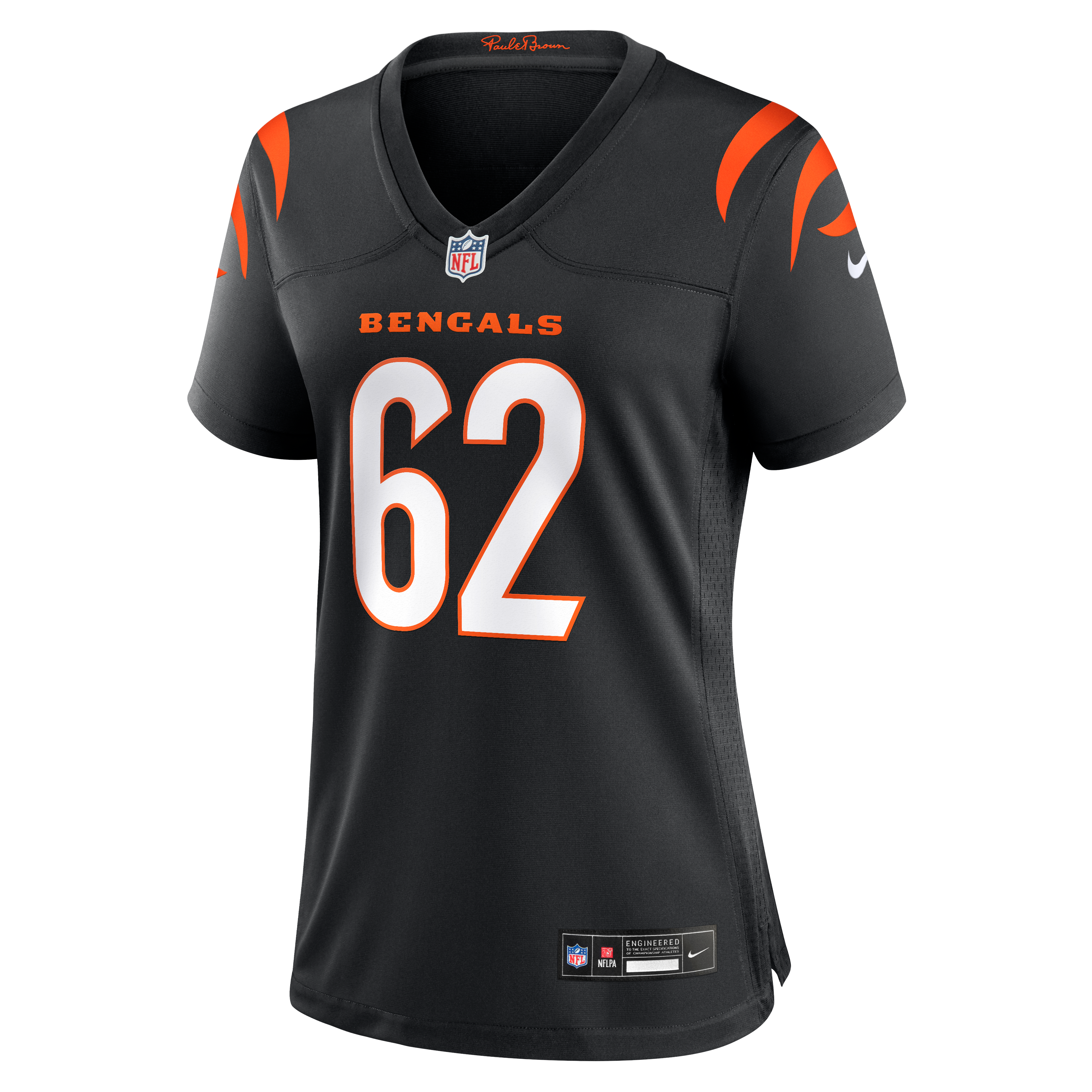 Maillot de match Nike Brian Parker II noir pour femme, équipe des Bengals Cincinnati