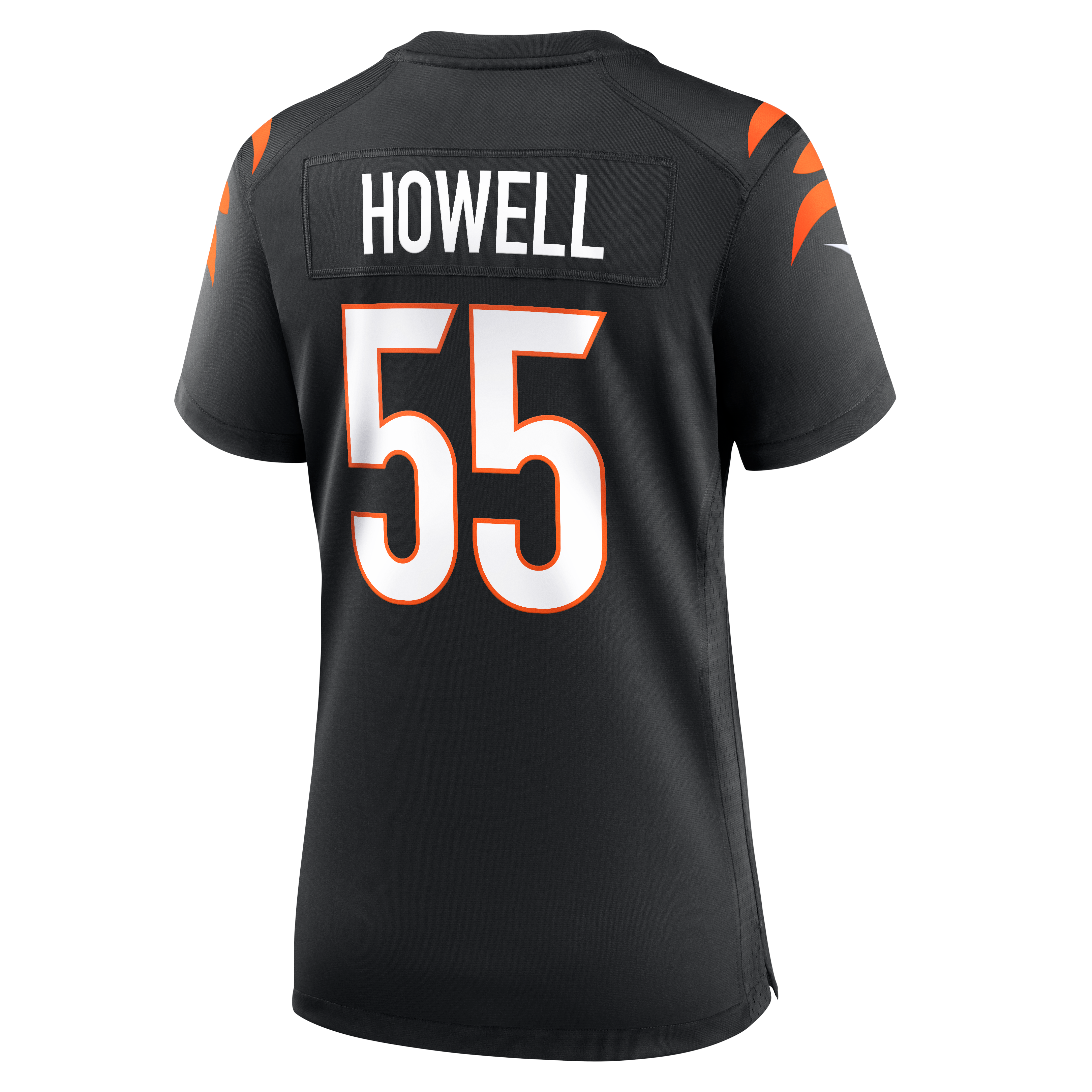Maillot de match Nike Cashius Howell noir pour femme, équipe des Bengals Cincinnati