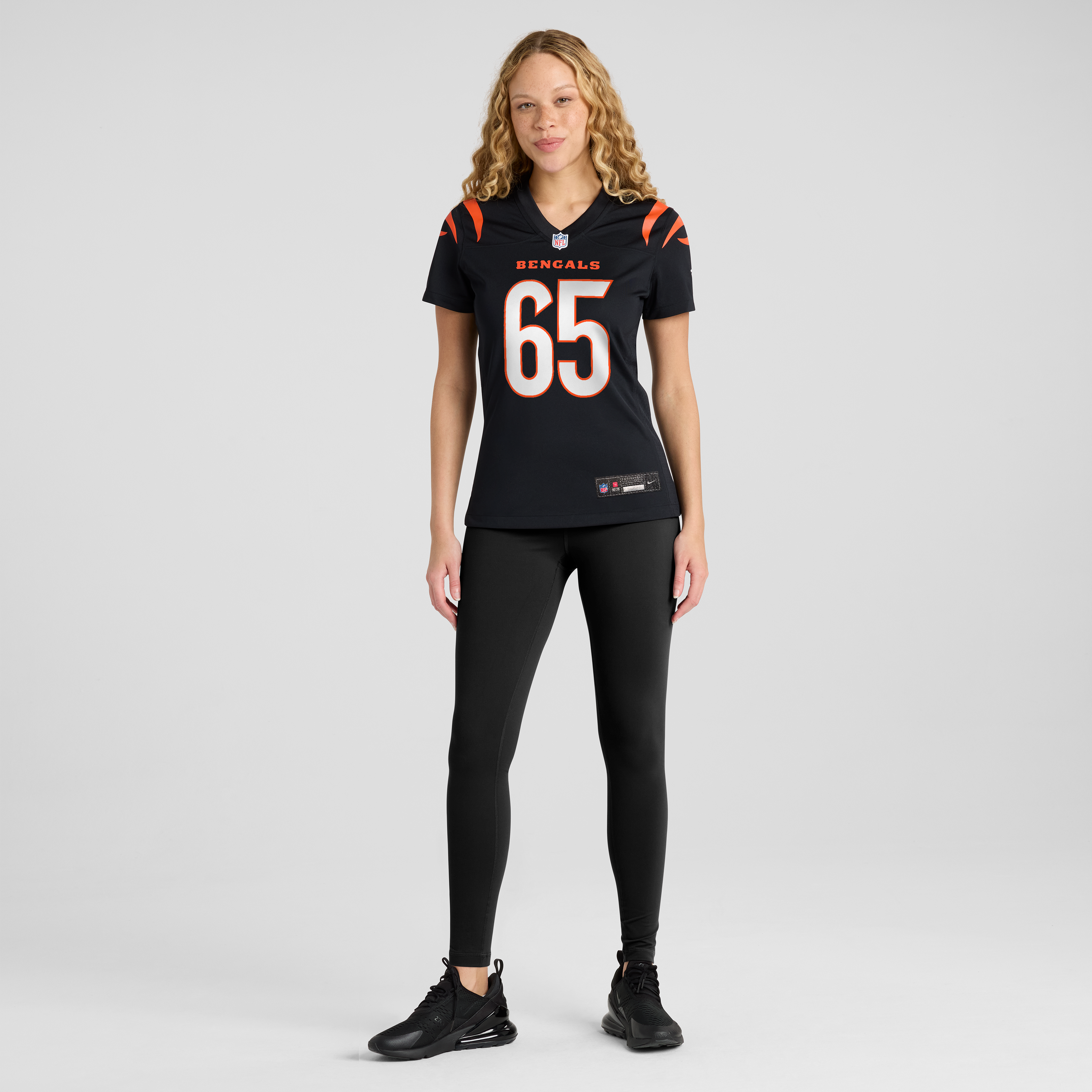 Maillot de match Nike Connor Lew noir pour femme, équipe des Bengals Cincinnati