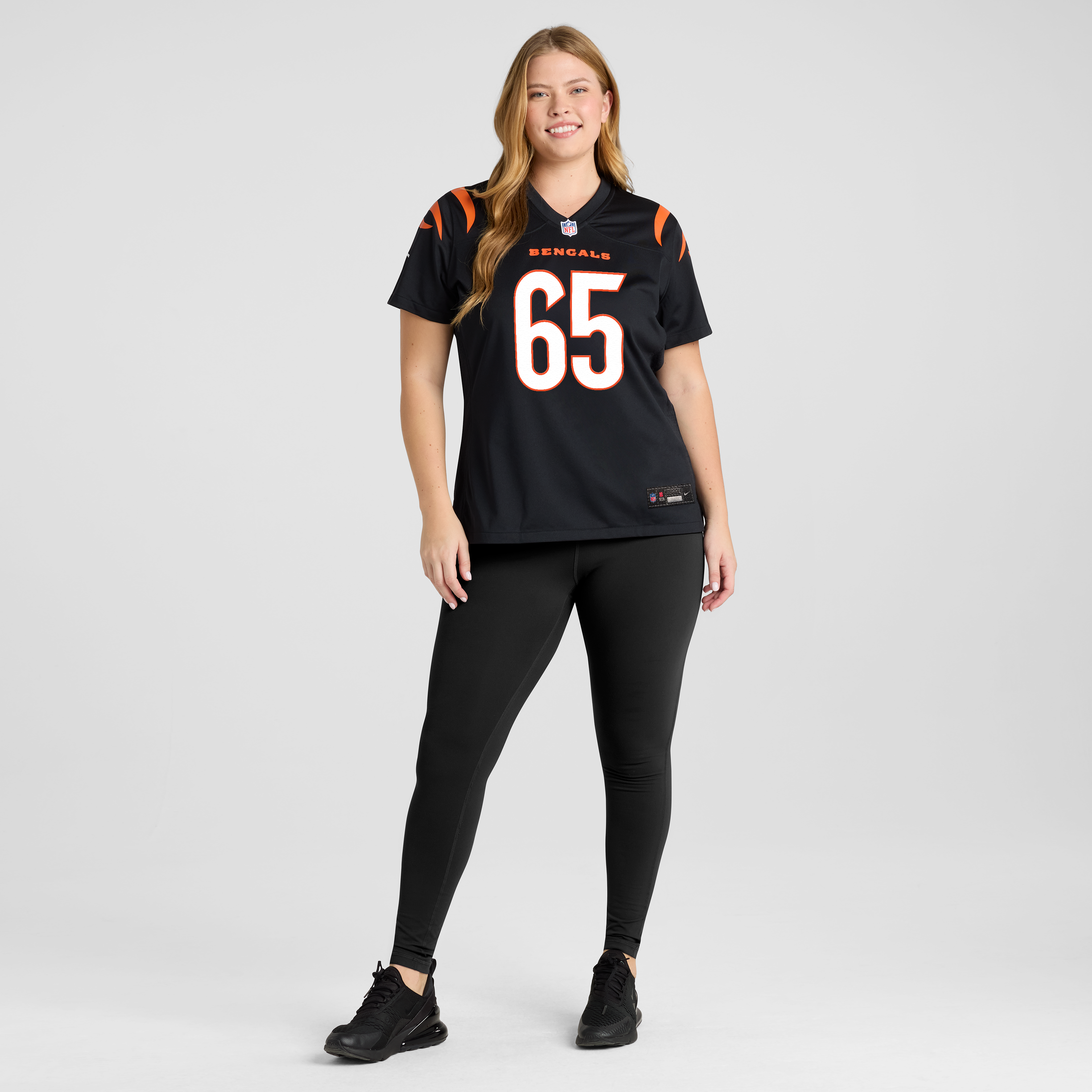 Maillot de match Nike Connor Lew noir pour femme, équipe des Bengals Cincinnati