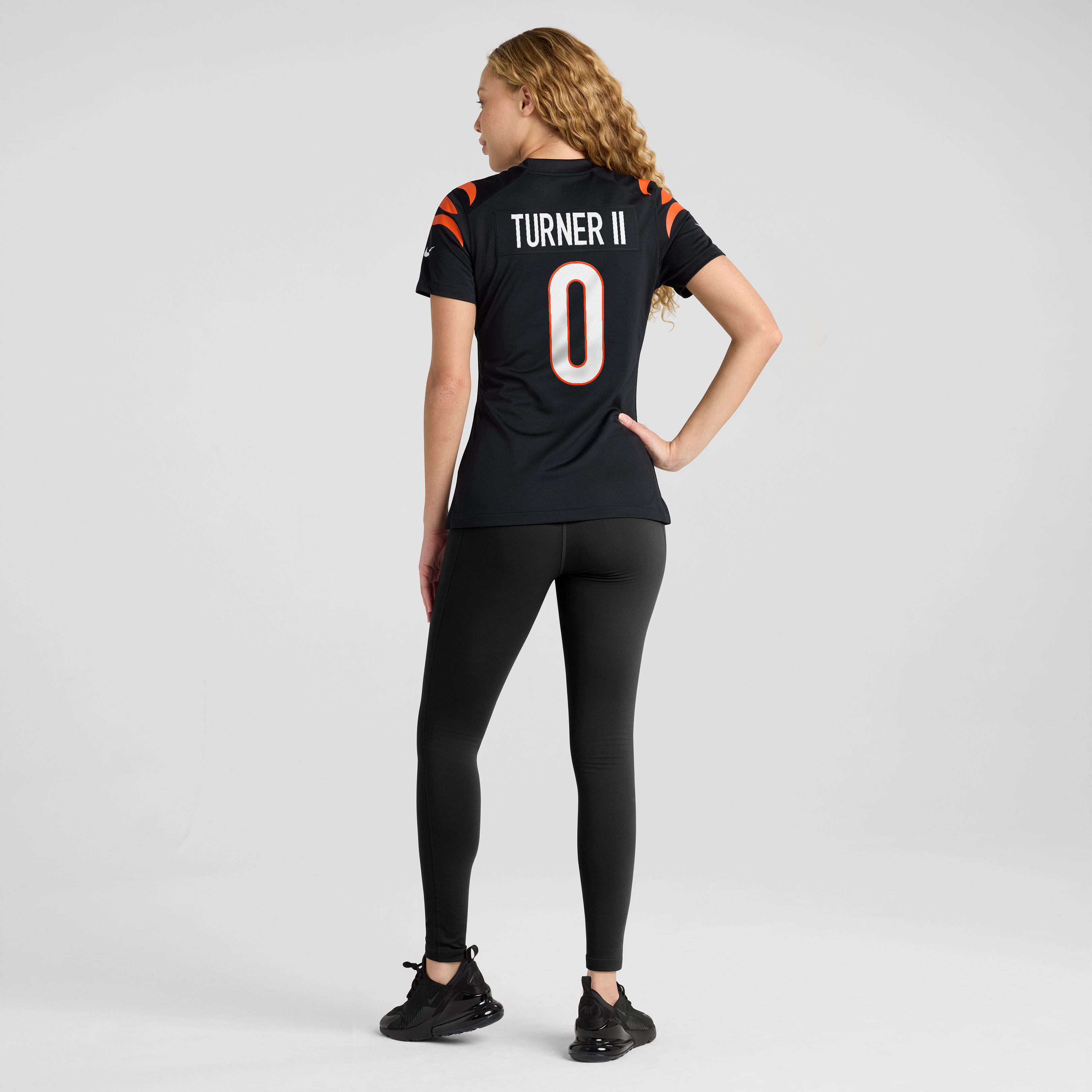 Women's Nike DJ Turner II Black Cincinnati Bengals Team Game Jersey