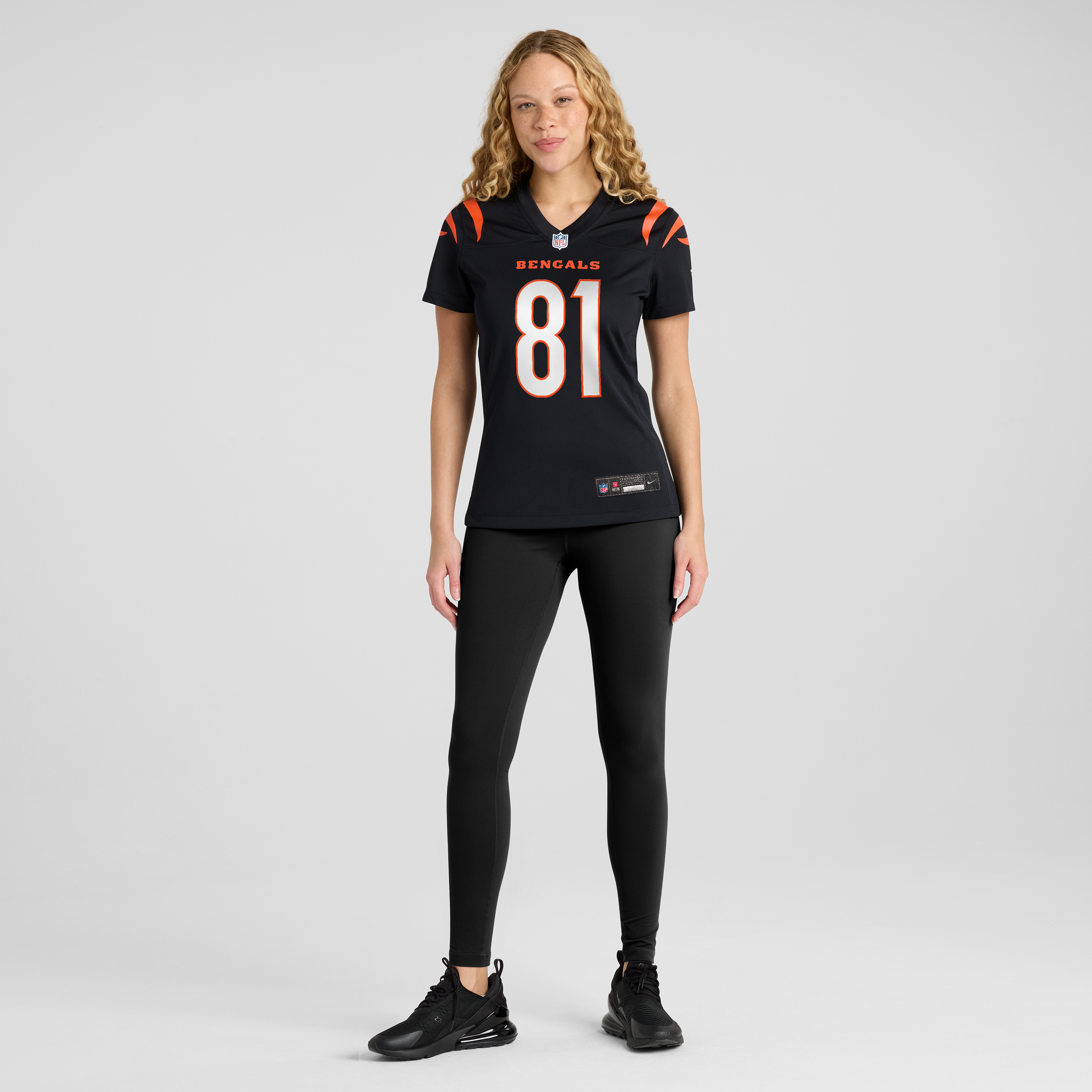 Maillot de match Nike Dohnte Meyers noir pour femme, équipe des Bengals Cincinnati