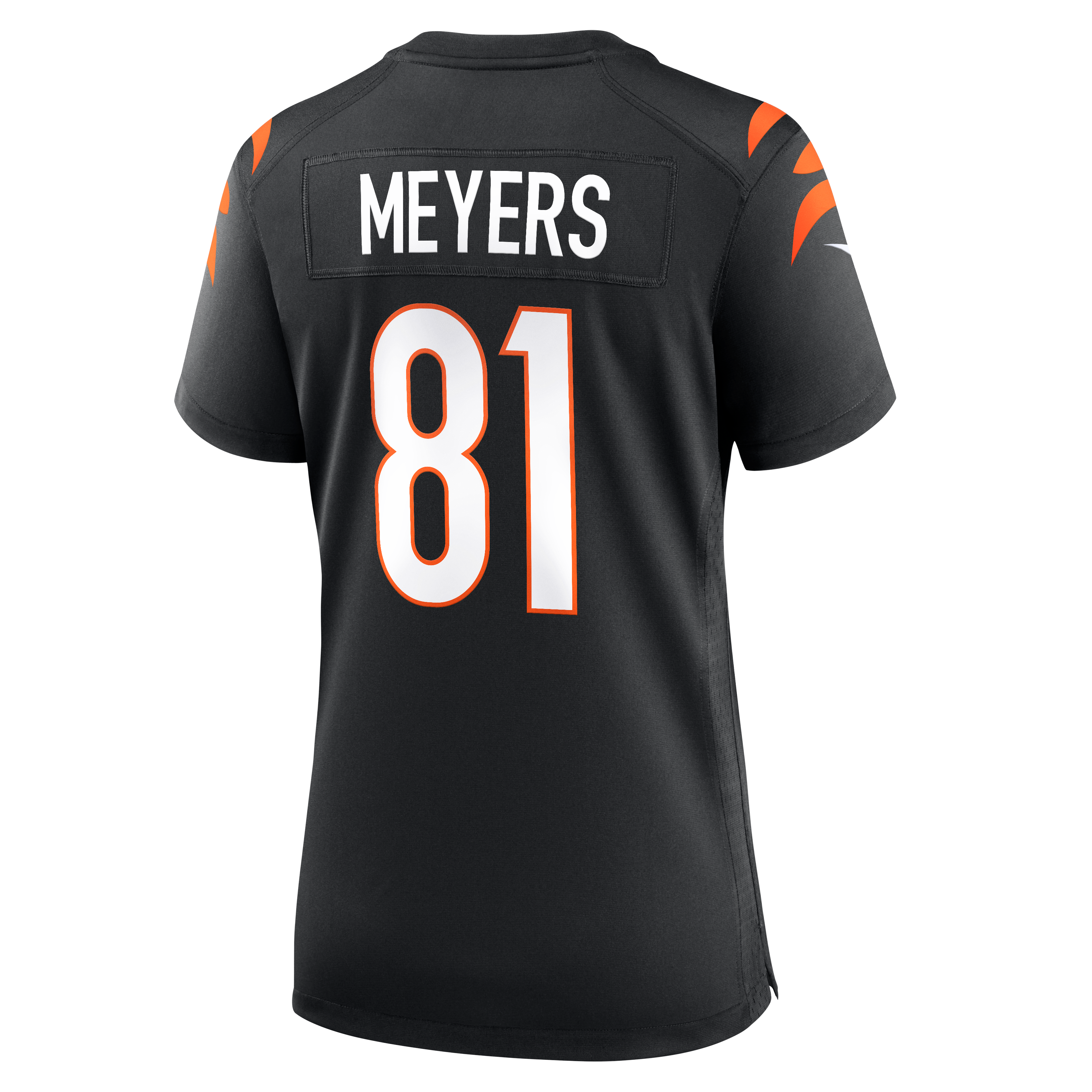 Maillot de match Nike Dohnte Meyers noir pour femme, équipe des Bengals Cincinnati