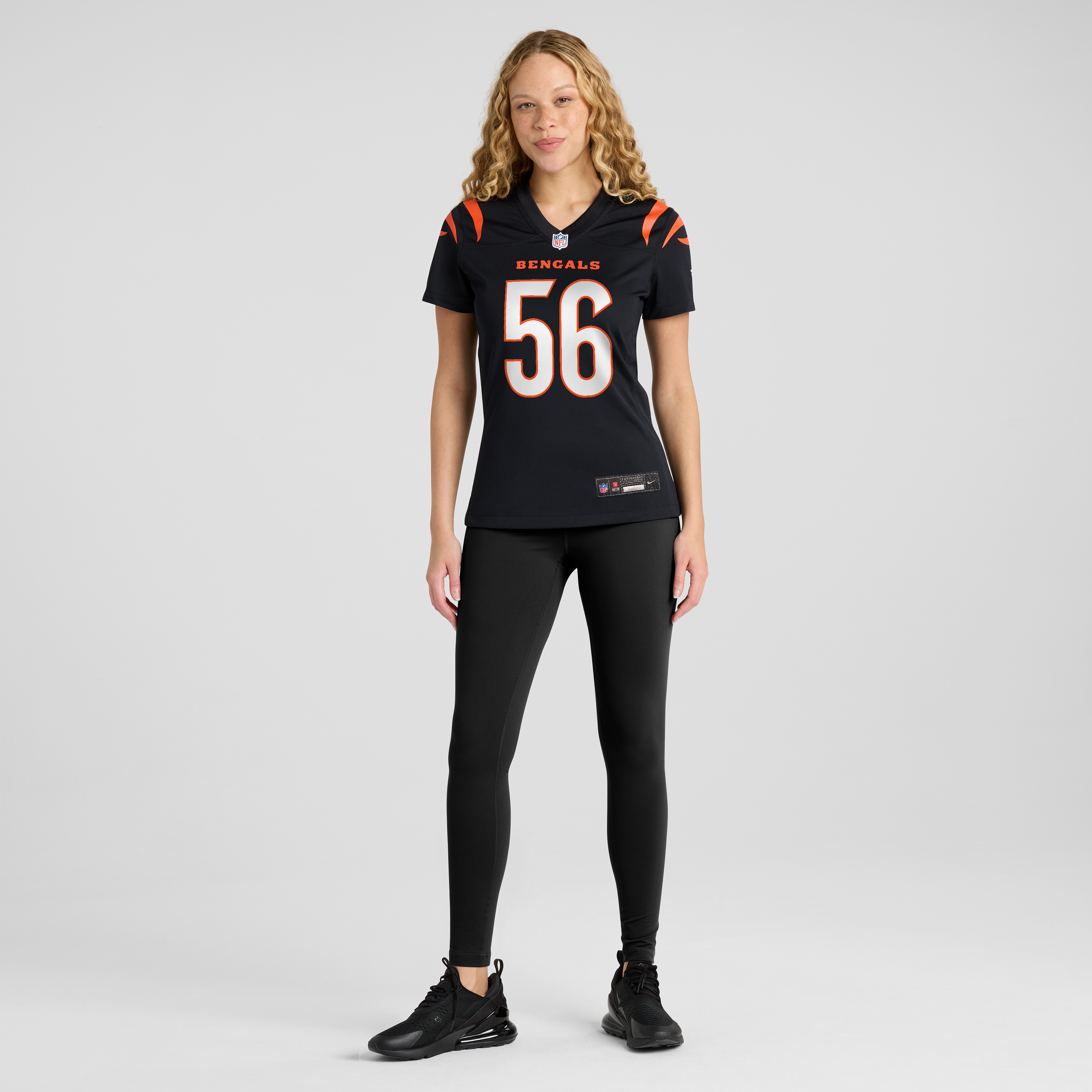 Maillot de match Nike Garmon Randolph noir pour femme, équipe des Bengals Cincinnati