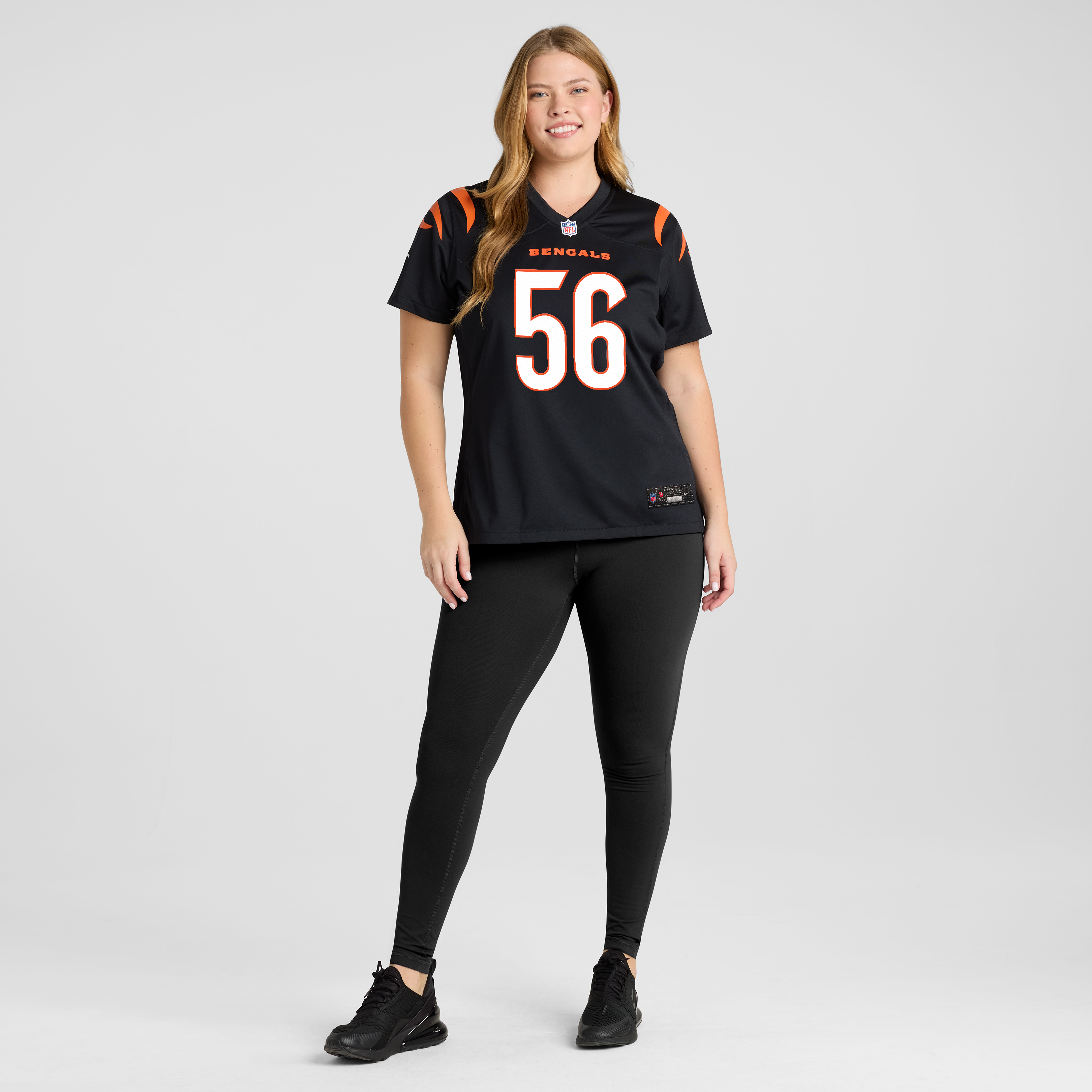 Maillot de match Nike Garmon Randolph noir pour femme, équipe des Bengals Cincinnati