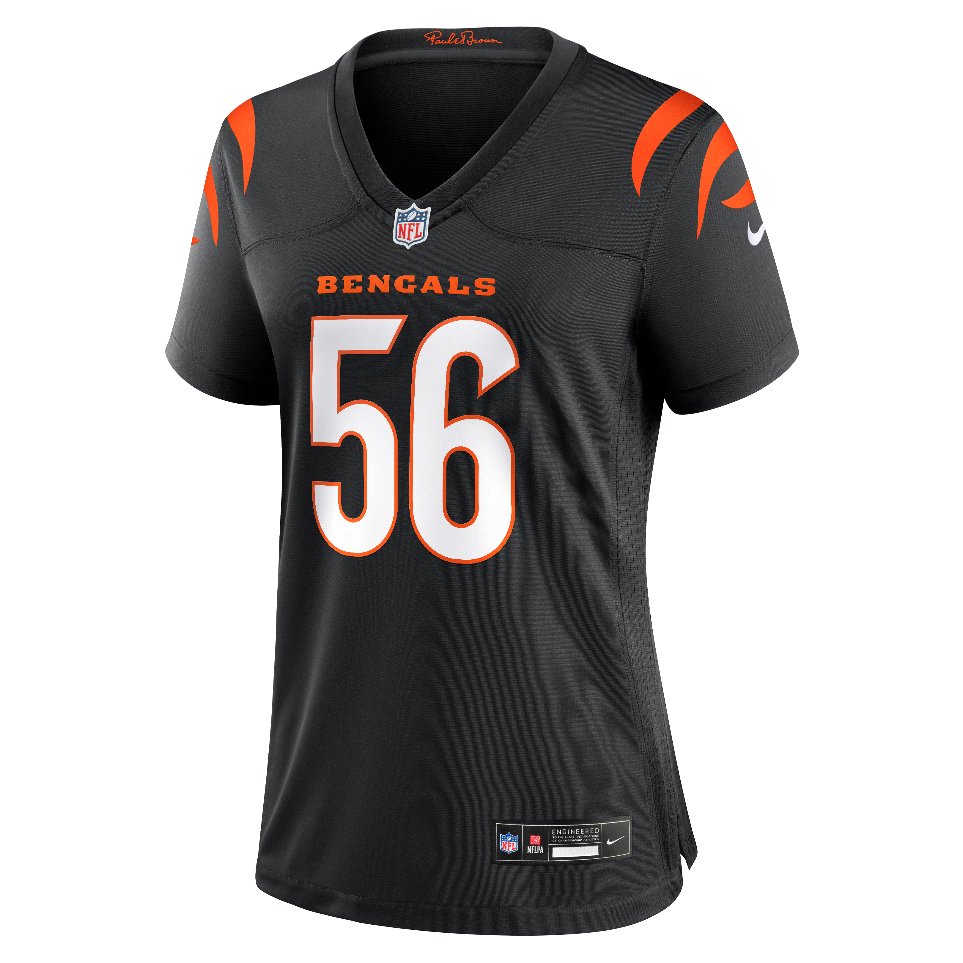 Maillot de match Nike Garmon Randolph noir pour femme, équipe des Bengals Cincinnati