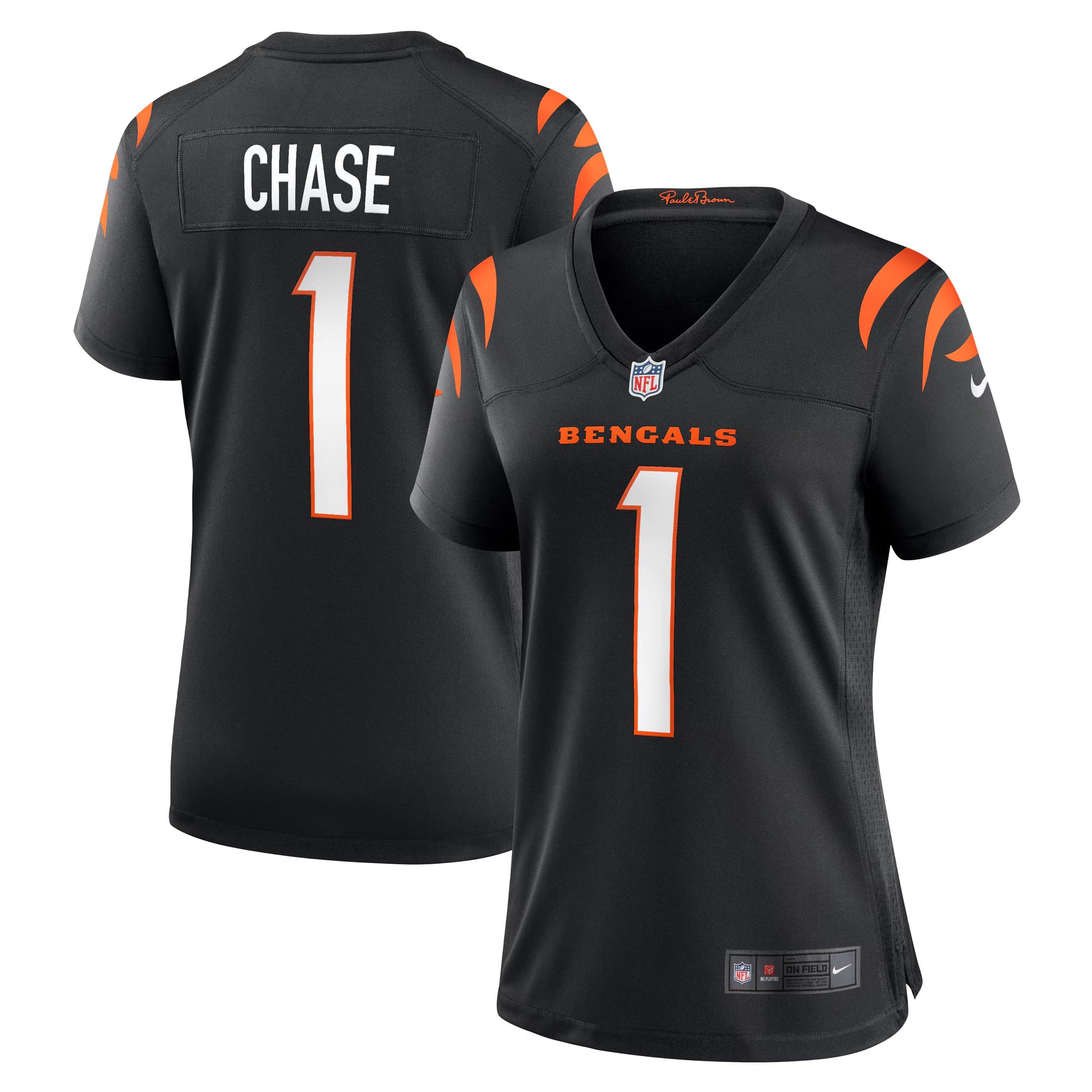 Maillot de match Nike Ja'Marr Chase pour femme, noir, Cincinnati Bengals