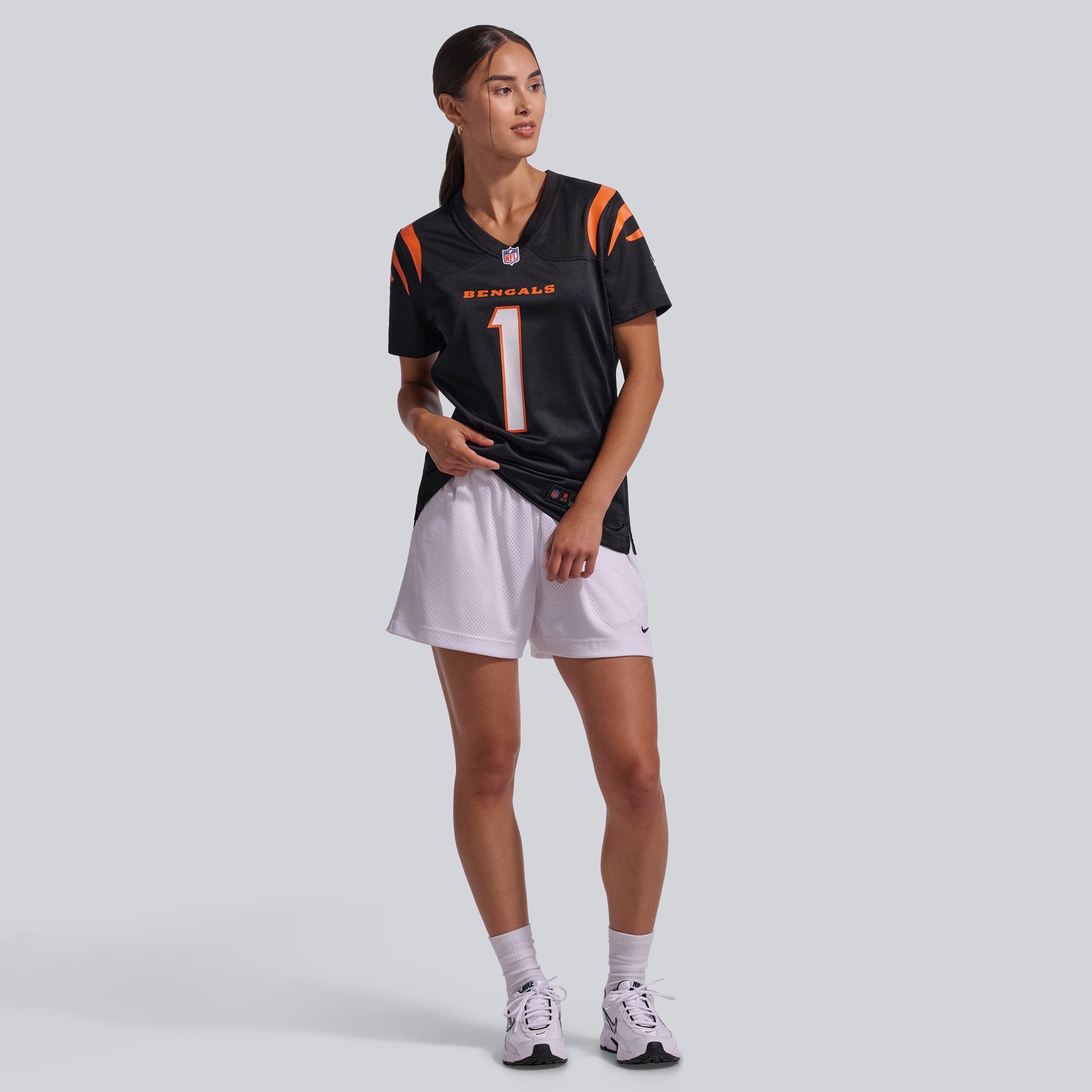 Maillot de match Nike Ja'Marr Chase pour femme, noir, Cincinnati Bengals